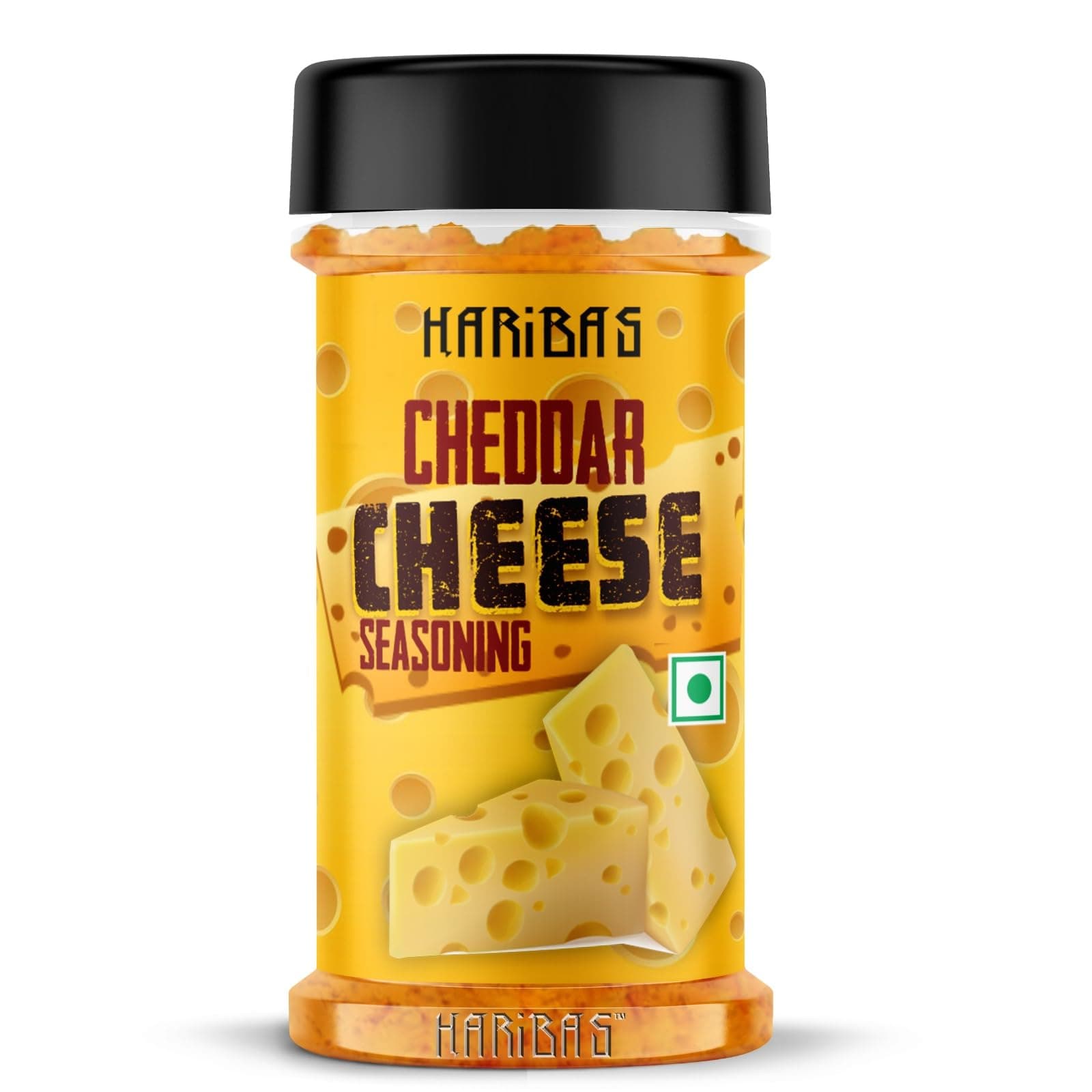 HARIBAS Cheddar Cheese Powder Seasoning 50gm for Popcorn (All Purpose Seasoning) Pasta, Pizza, Fries & Vegetables