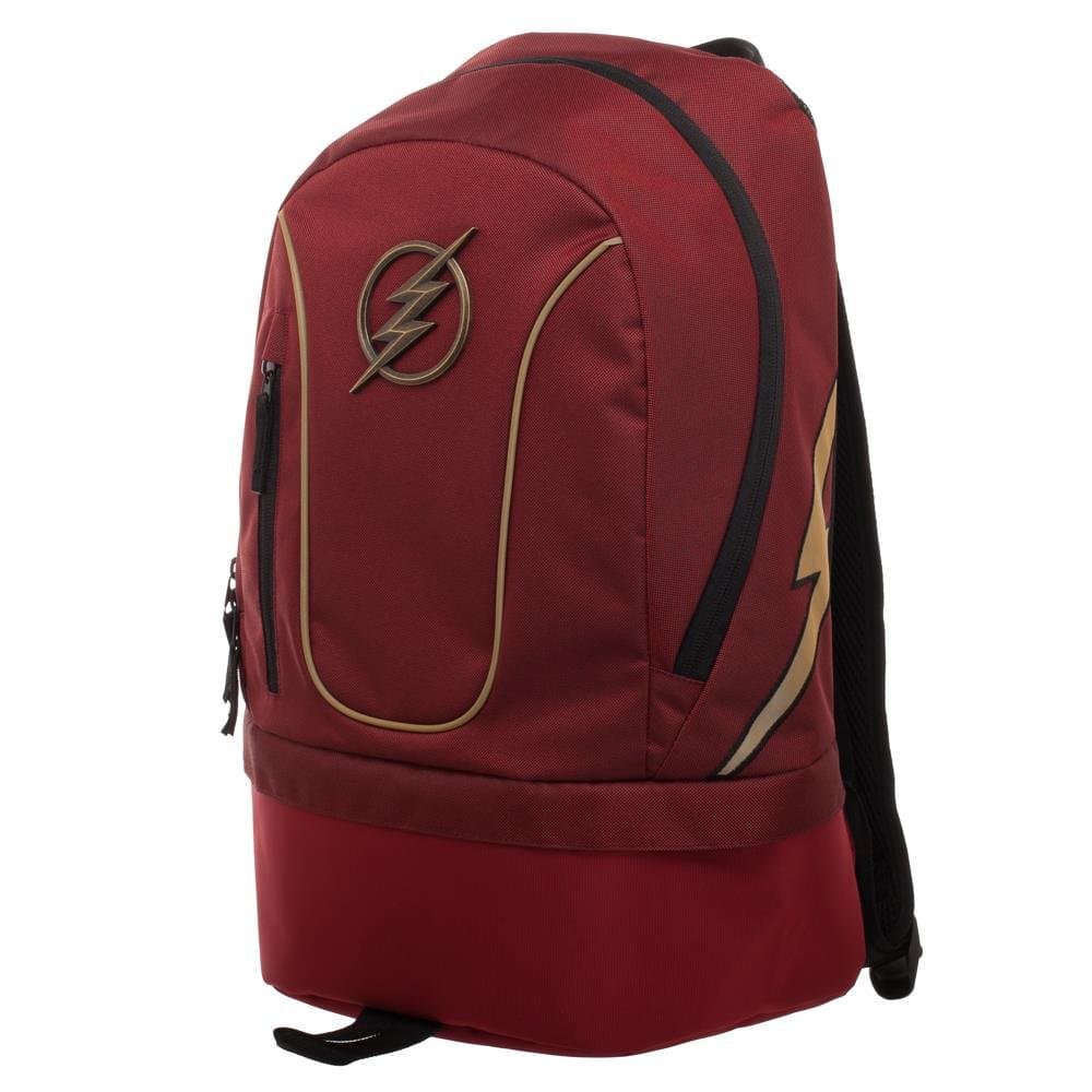 DC Comics The Flash Backpack with Tech Sleeve and Padded Bottom Compartment
