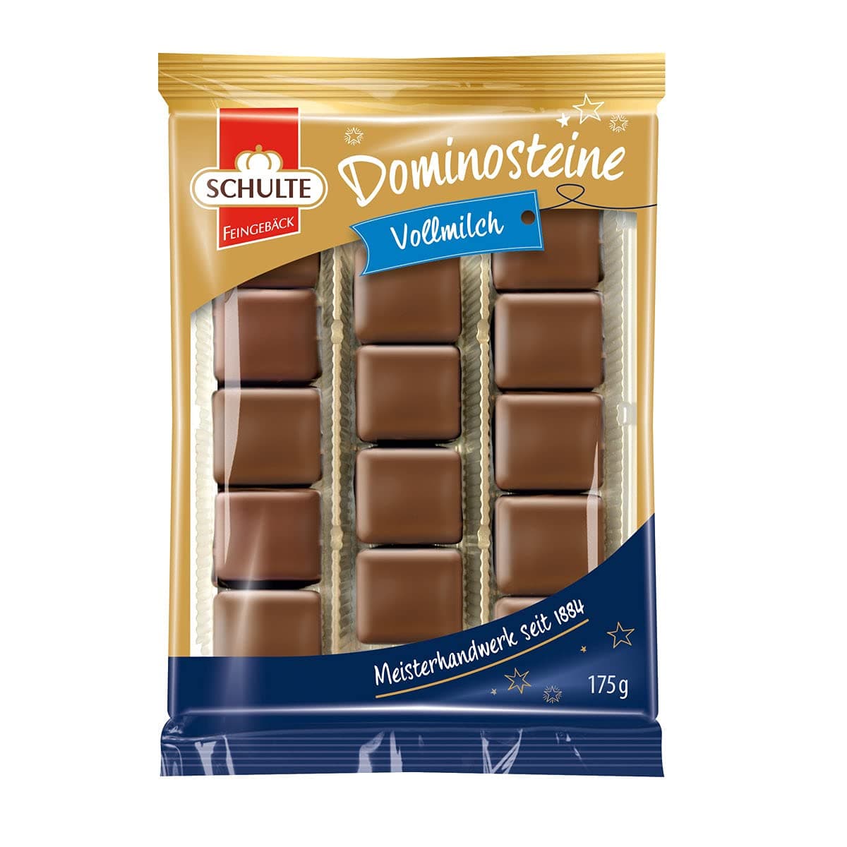 Schulte Milk Chocolate DOMINO-Steine Marzipan dominos 175g