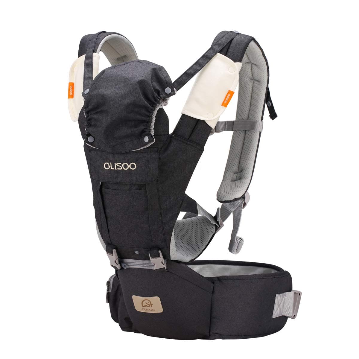 Ergonomic 360¡ã Best Baby Soft Carrier, Comfortable Adjustable Positions,Breastfeeding,HipSeat Infant and Backpack,All Seasons,Perfect for Hiking Shopping,Gift Package(Dark Gray)