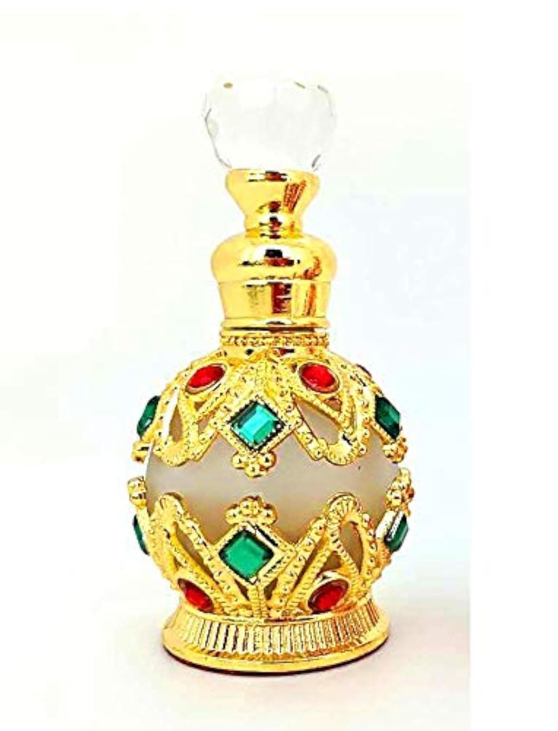 Round Diamond 15ML Refillable Empty Perfume Bottle For Perfume/Essential Oil (Gold)