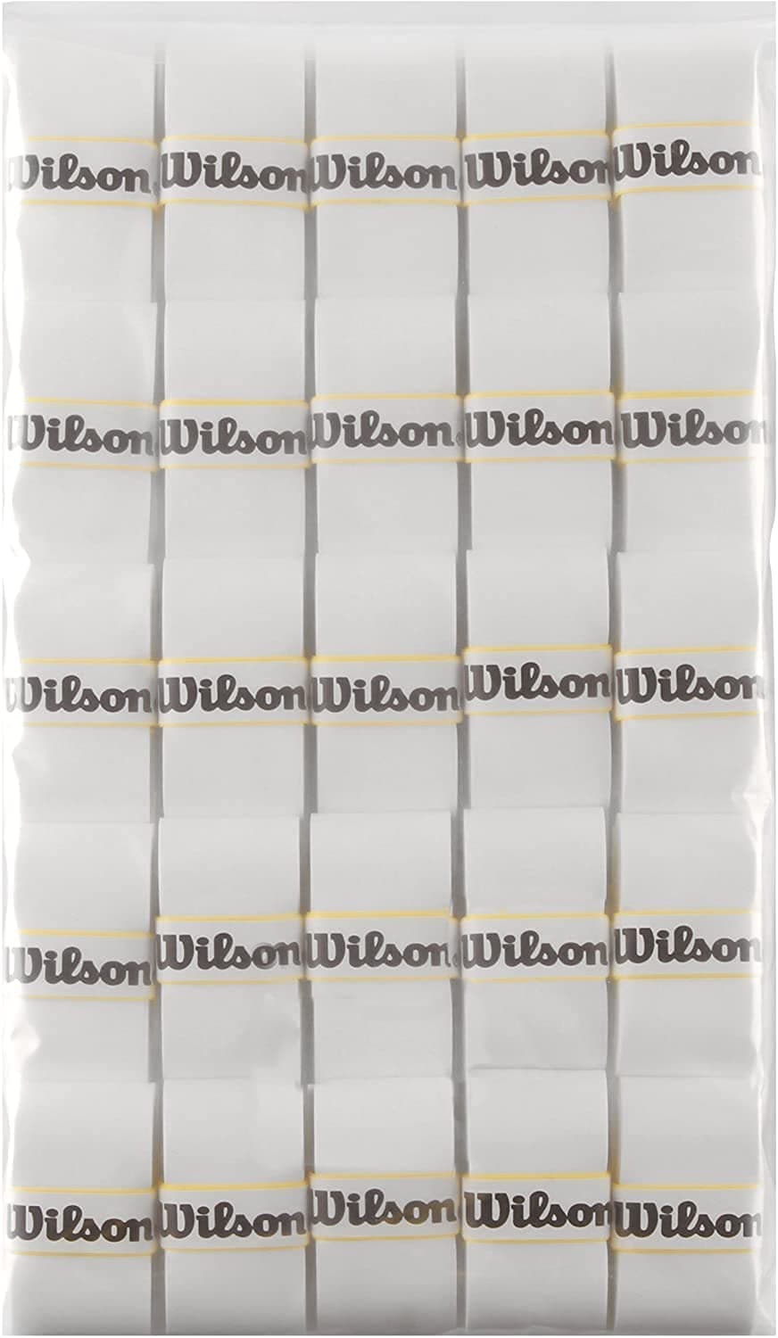 WILSON Pro Overgrip Comfort - 25 Pack - White - Less per Grip Than a 30 Pack