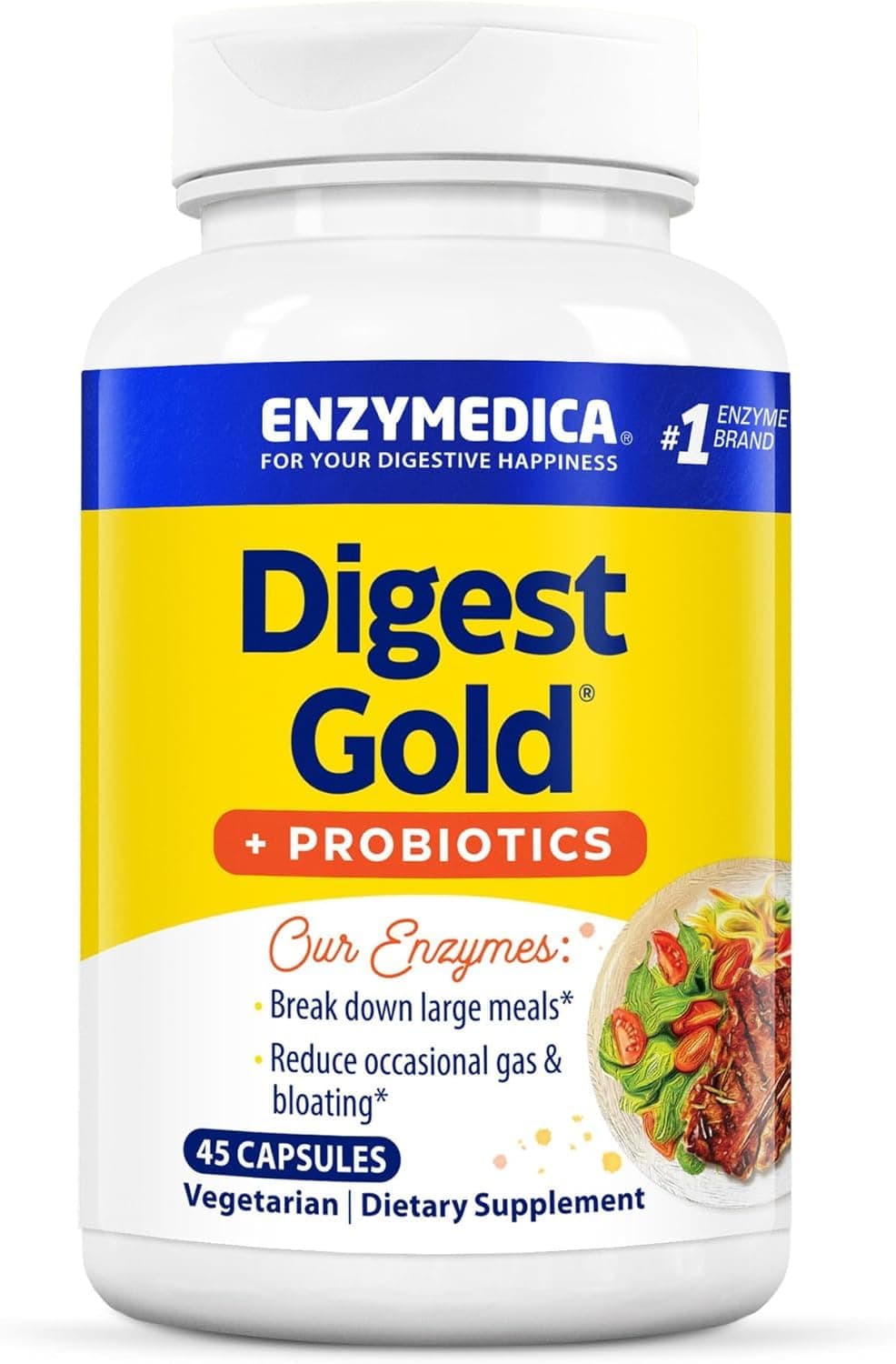 Enzymedica Digest Gold + Probiotics, 45 Capsules