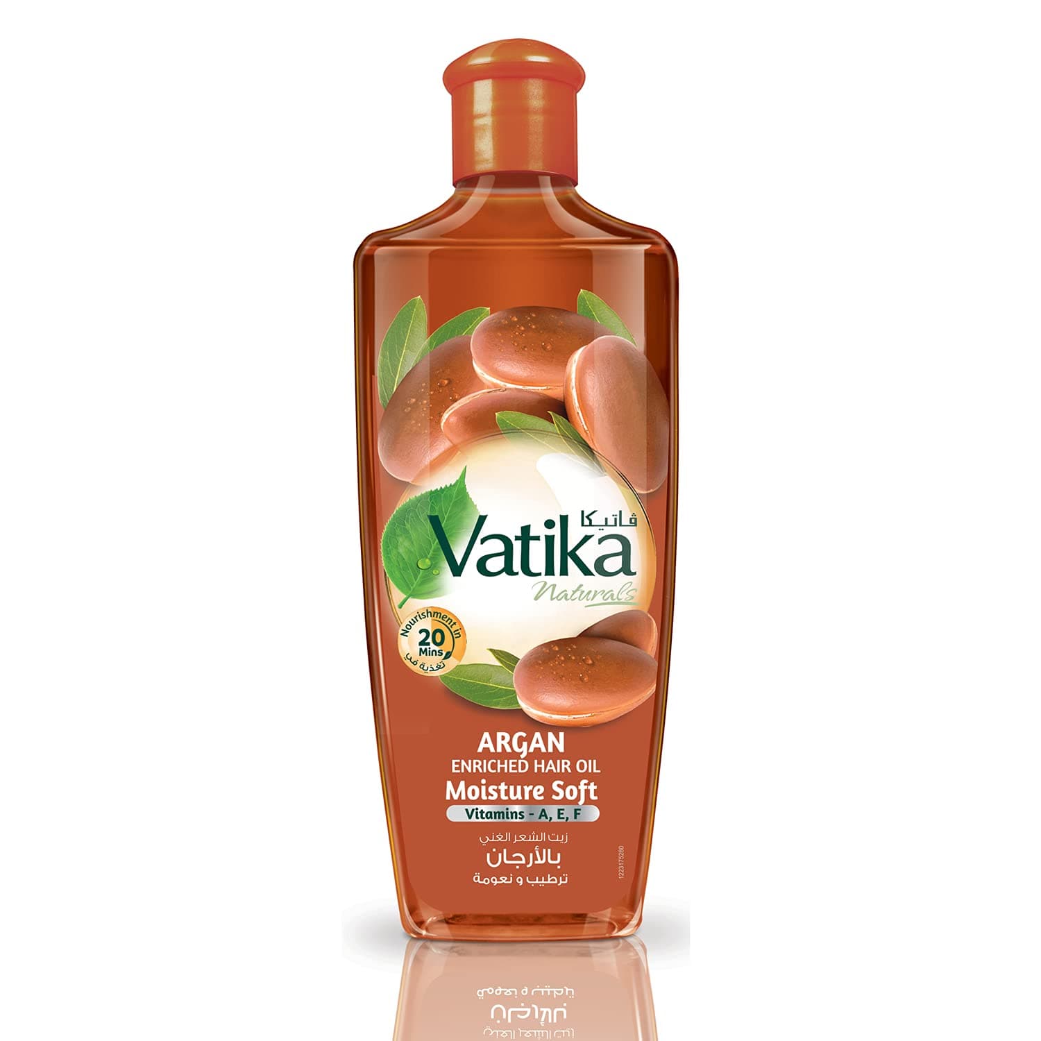 Vatika Naturals Argan Enriched Hair Oil | Goodness Of Multivitamin A, E & F | Brilliant Shines, Non-Greasy Formula For Moisture Soft Hair - 300 ml