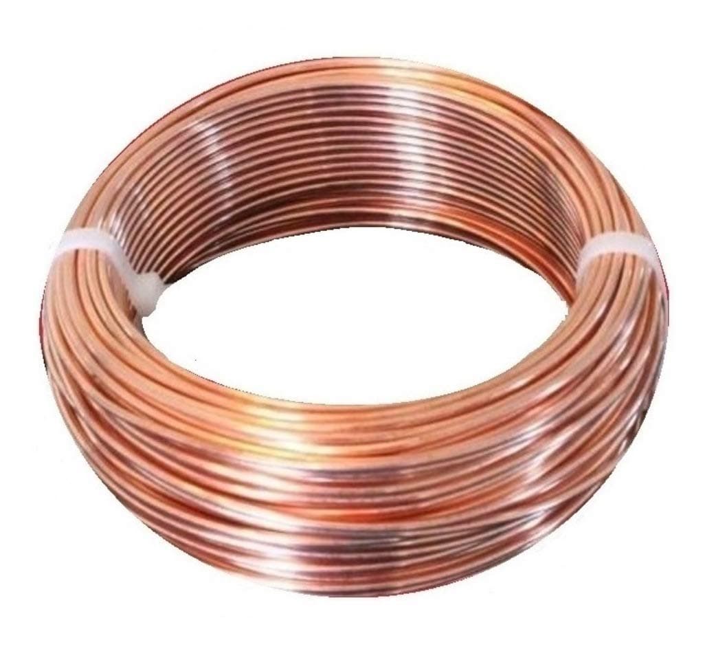 Bare Copper Wire/Choose : 10 Ga to 30 Ga (10 Ga - 25 Ft Coil)