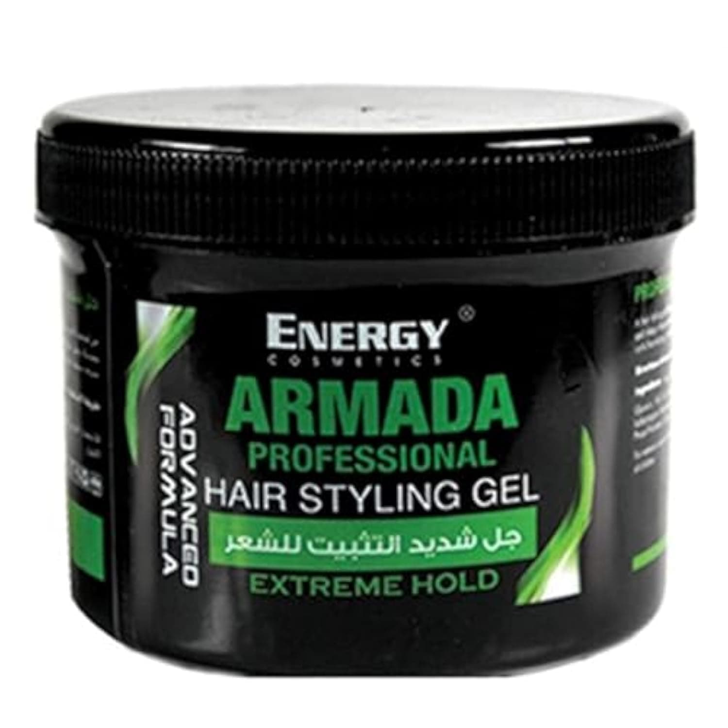 Energy Cosmetics Armada Professional Hair Styling Hair Gel, Extreme Hold, Fast Drying, Non Flaky & Humidity Resistant, Ideal For All Hair Types 500 ml