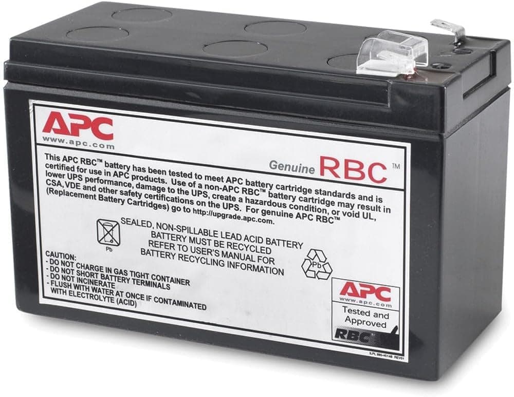 APC UPS Battery Replacement, RBC2, for APC Back-UPS Models BE500R, BK300C, BK350, BK500, BK500BLK, BK500M, BK500MC, BK500MUS, and SC420, SU420NET
