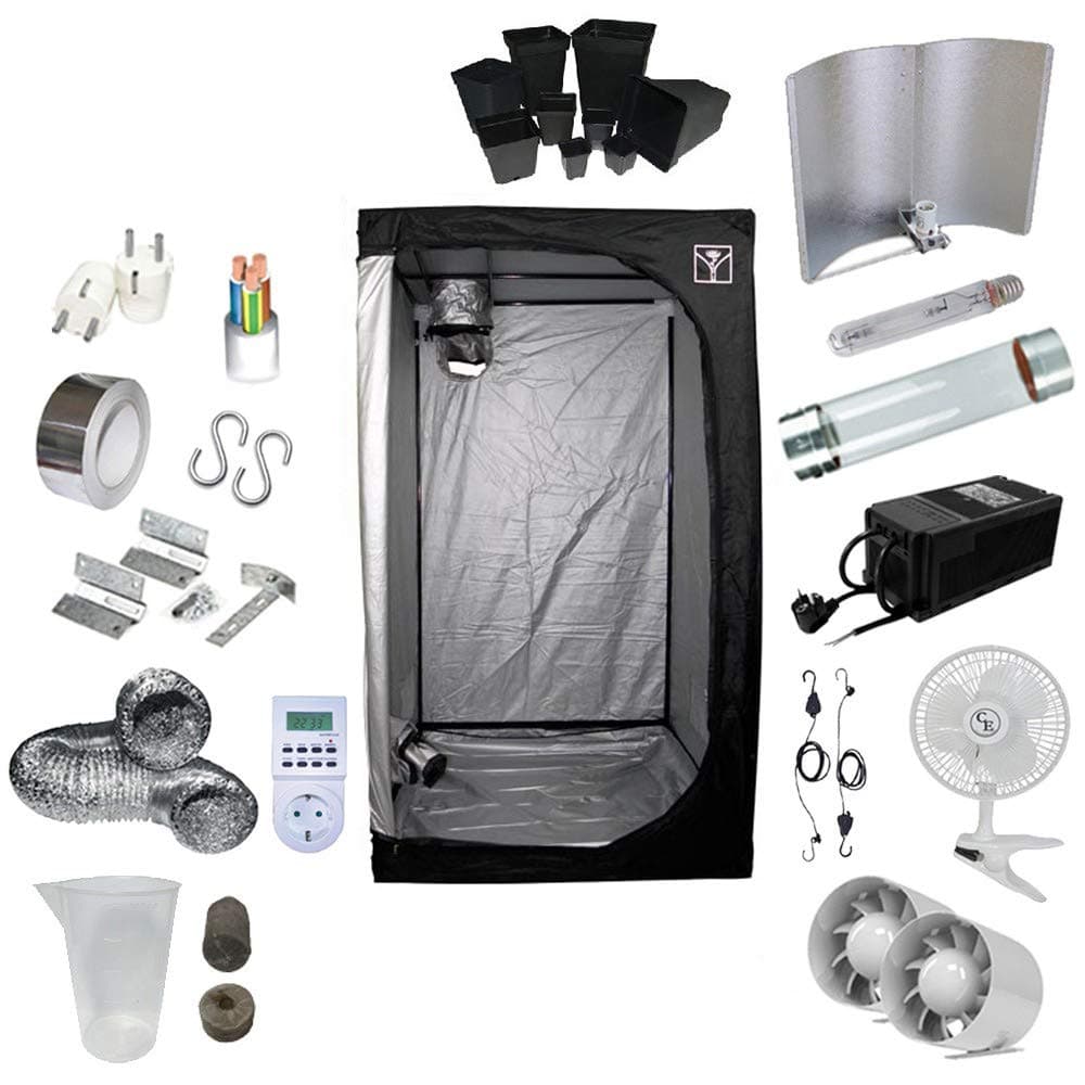 Supacrop Hydroponic Grow Room Kit 600W HPS Cooltube - Tent 120x120x200 - Ballast ETI 2
