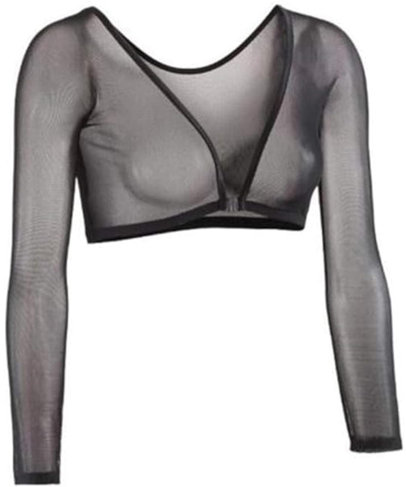 Women's Seamless Arm Shaper Slim Upper Sleeves Top Body Shaper Compression Vest Mesh Long Sleeves Bottoms