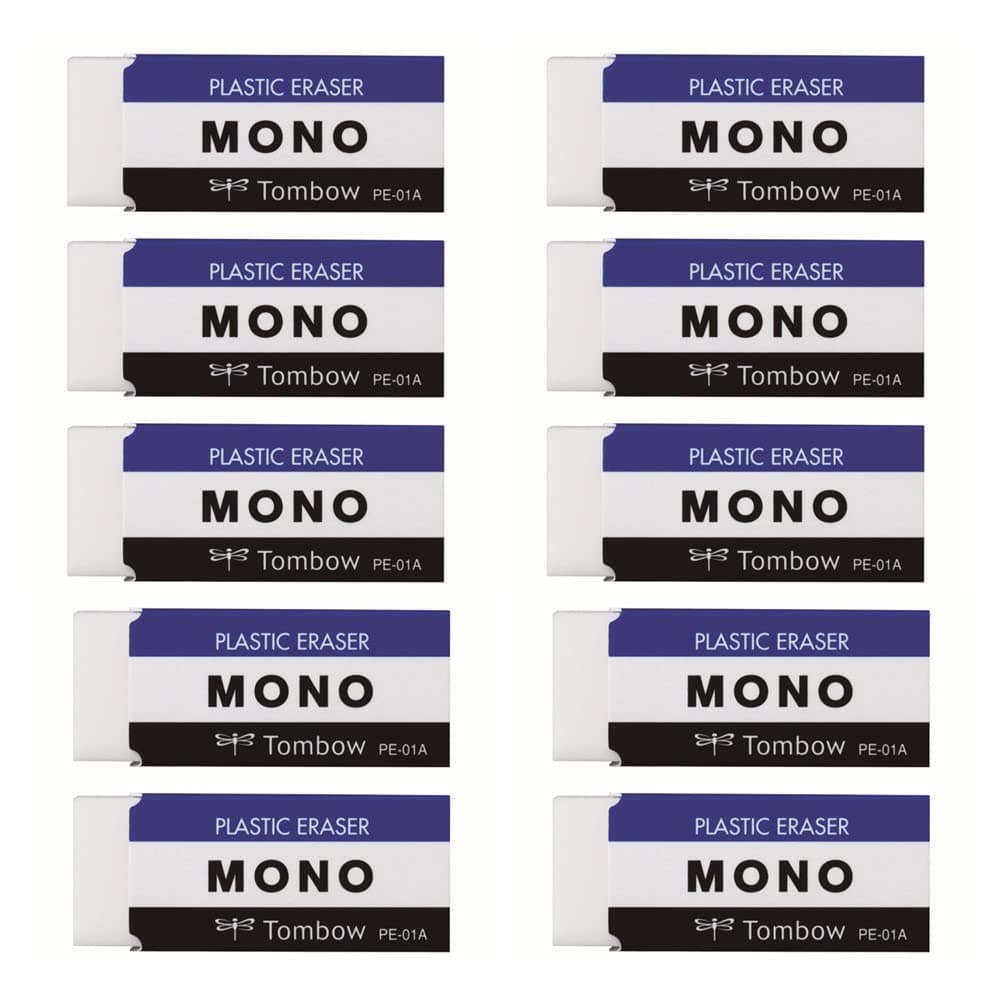 Tombow Pencil Eraser Mono PE01 Pack of 10
