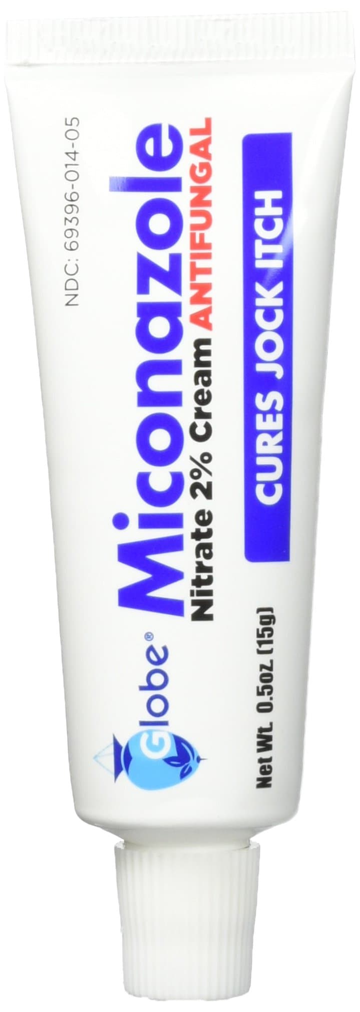 Miconazole Globe Nitrate 2% Antifungal Cream, Cures Most Athletes Foot, Jock Itch, Ringworm. 0.5 OZ Tube