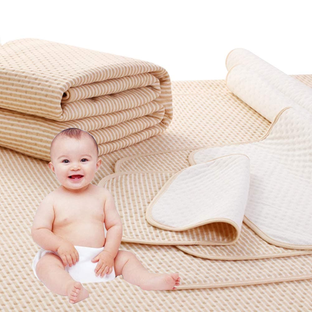 LvLoFit 4 Layers Water Absorbent Dry Night Bed Sheet Mat Breathable Cotton Bamboo Fiber Changing Pad Incontinence Mattress for Baby Kids Adult (39x23in)