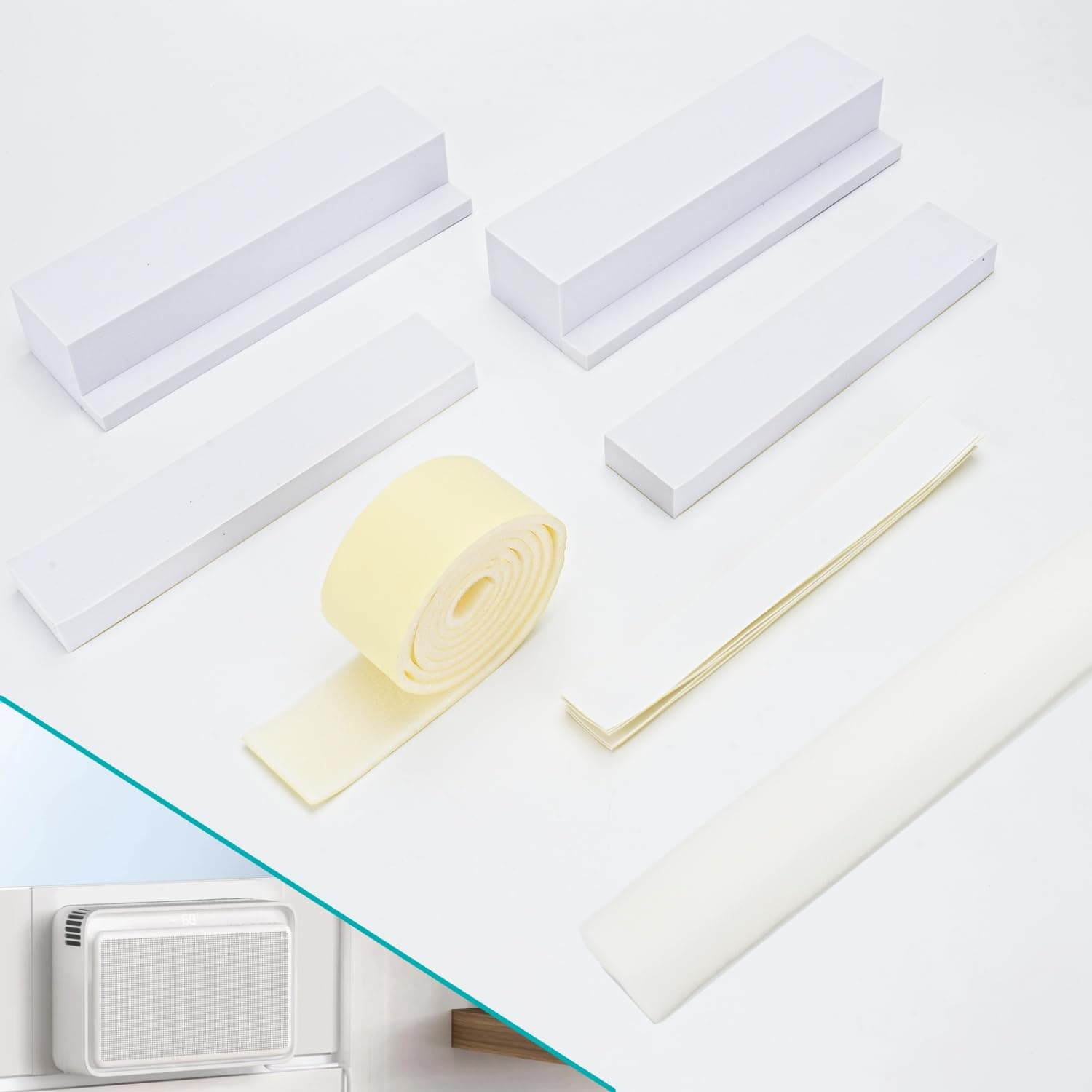 Foam Block for Midea U Shaped Window Air Conditioner Units, Air Conditioner Window Seal Kit,Winter Summer,Prevent Cold/hot Air Leakage.