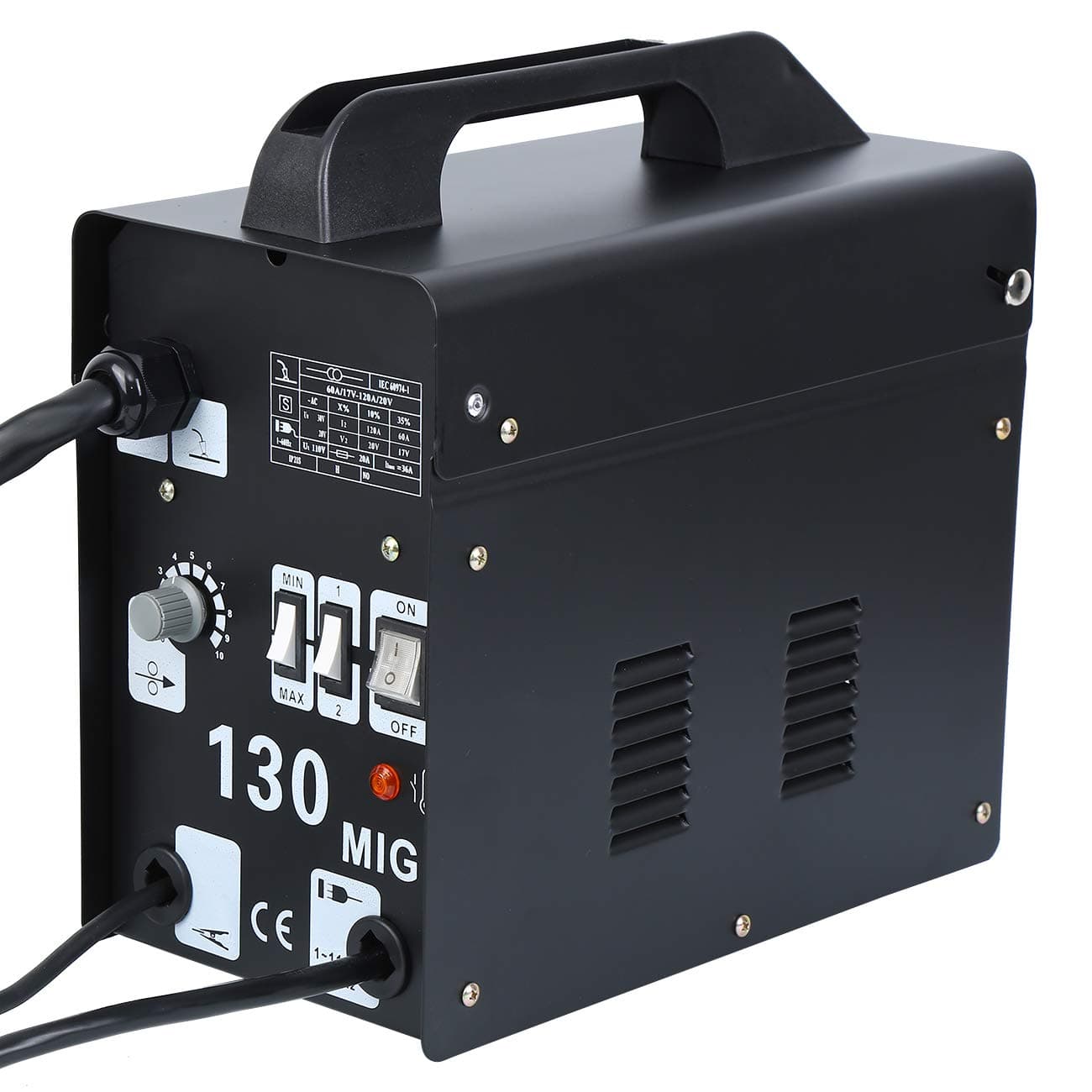 MIG 130 Welder Gas Less Flux Core Wire Automatic Feed Welding Machine with Mask