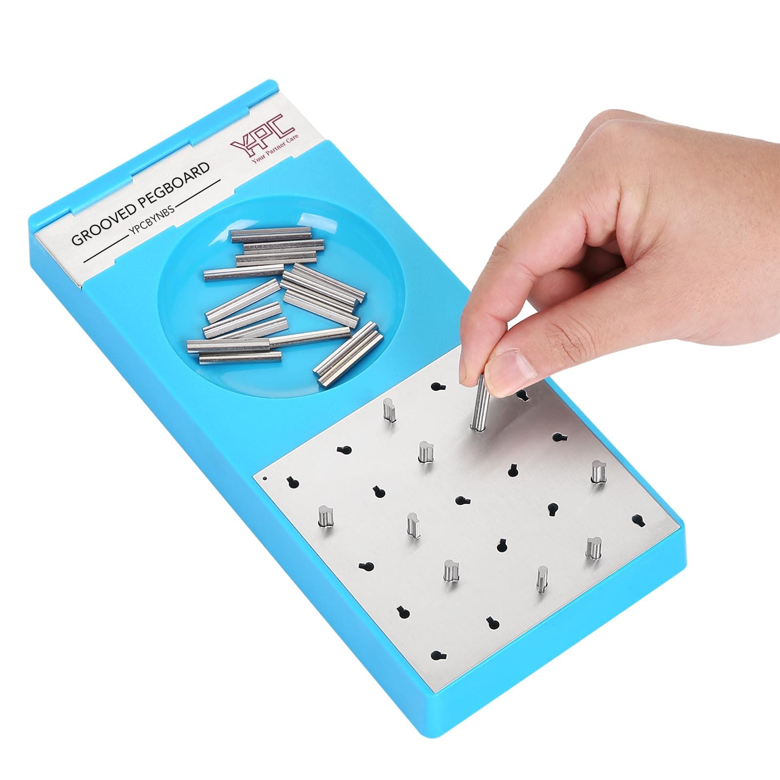 Ypcbynbs Slotted Perforated Board For Rehabilitation, Physical Therapy And Occupational Tarepy, Dexterity Test To Improve Visual Motor Coordination And Dexterity Of Ded