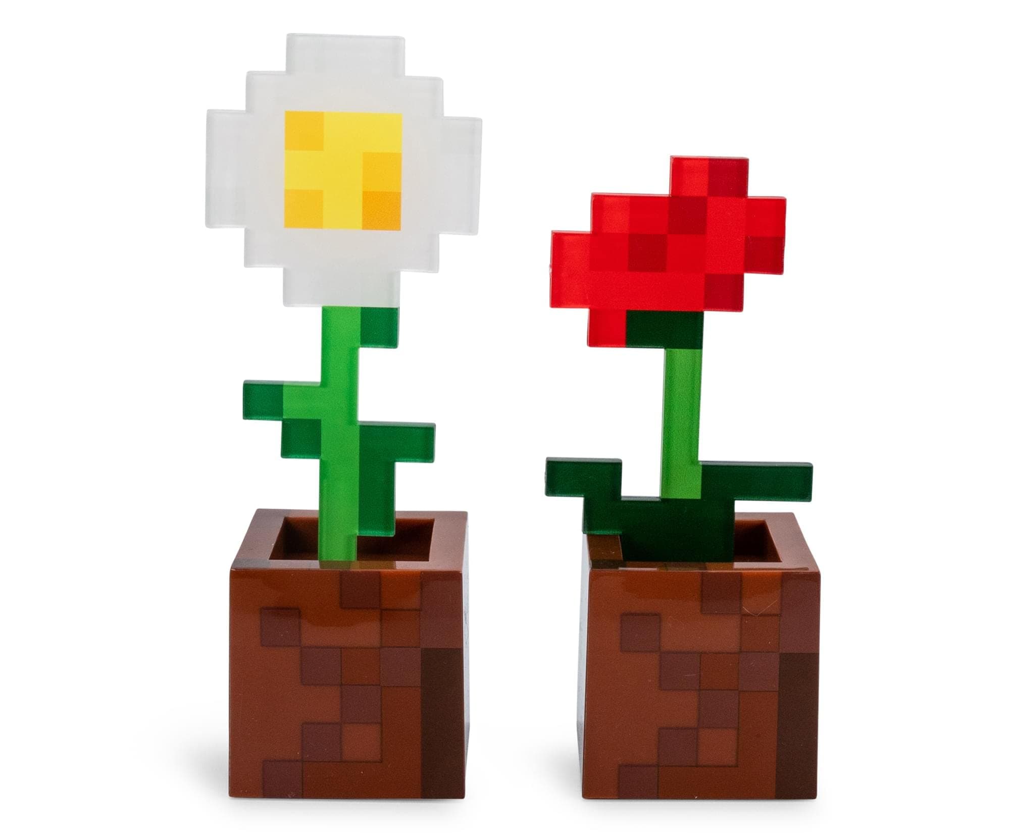 Ukonic Minecraft Daisy and Poppy Flower Pot Mood Lights | Set of 2