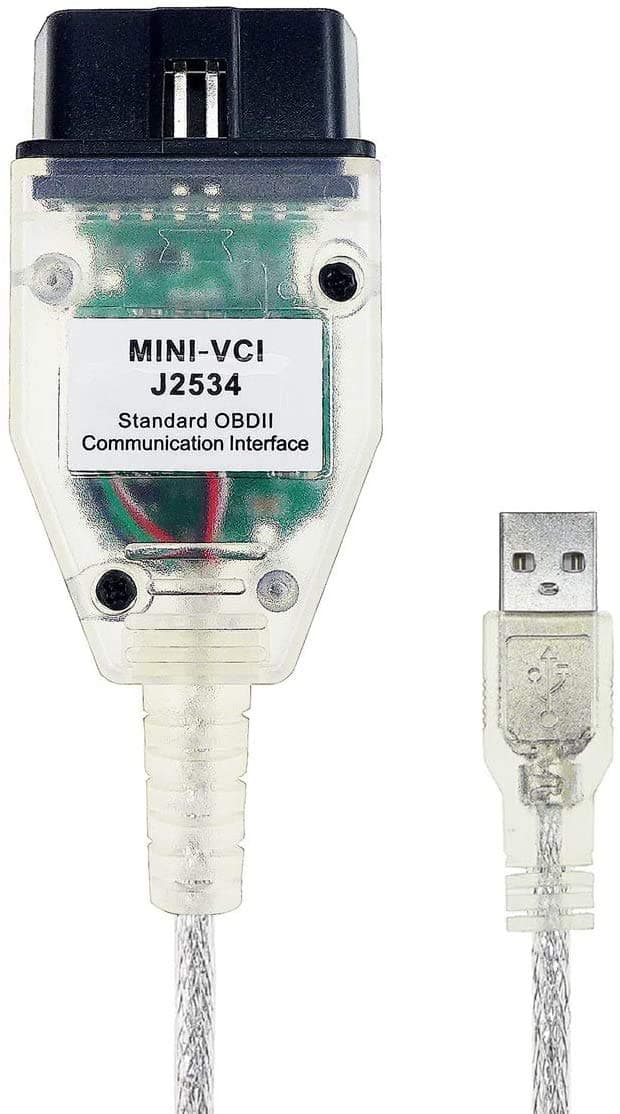 Compatible with Mini VCI j2534 PASSTHRU Car OBD Diagnostic Scanner OBD2 USB Interface Scan Tool for TOYOTA (No software or CD/USB included)