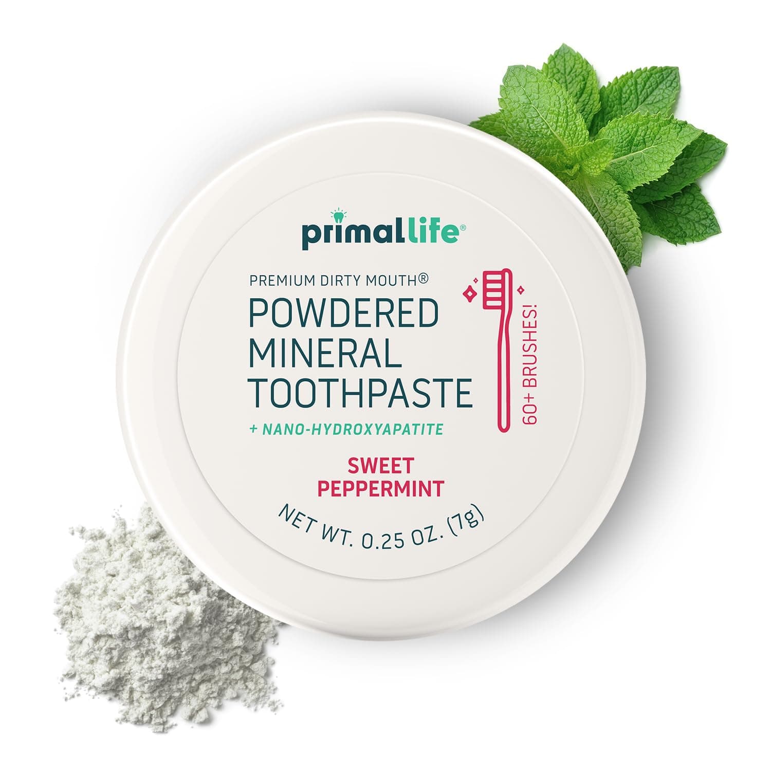 (Sweet Peppermint) - Natural Tooth Powder Dirty Mouth Organic Toothpowder (1month) - 1 BEST All Natural Dental Cleanser -Gently Polishes, Whitens, Re-Mineralizes, Strengthens Teeth . toothpaste(Swe...