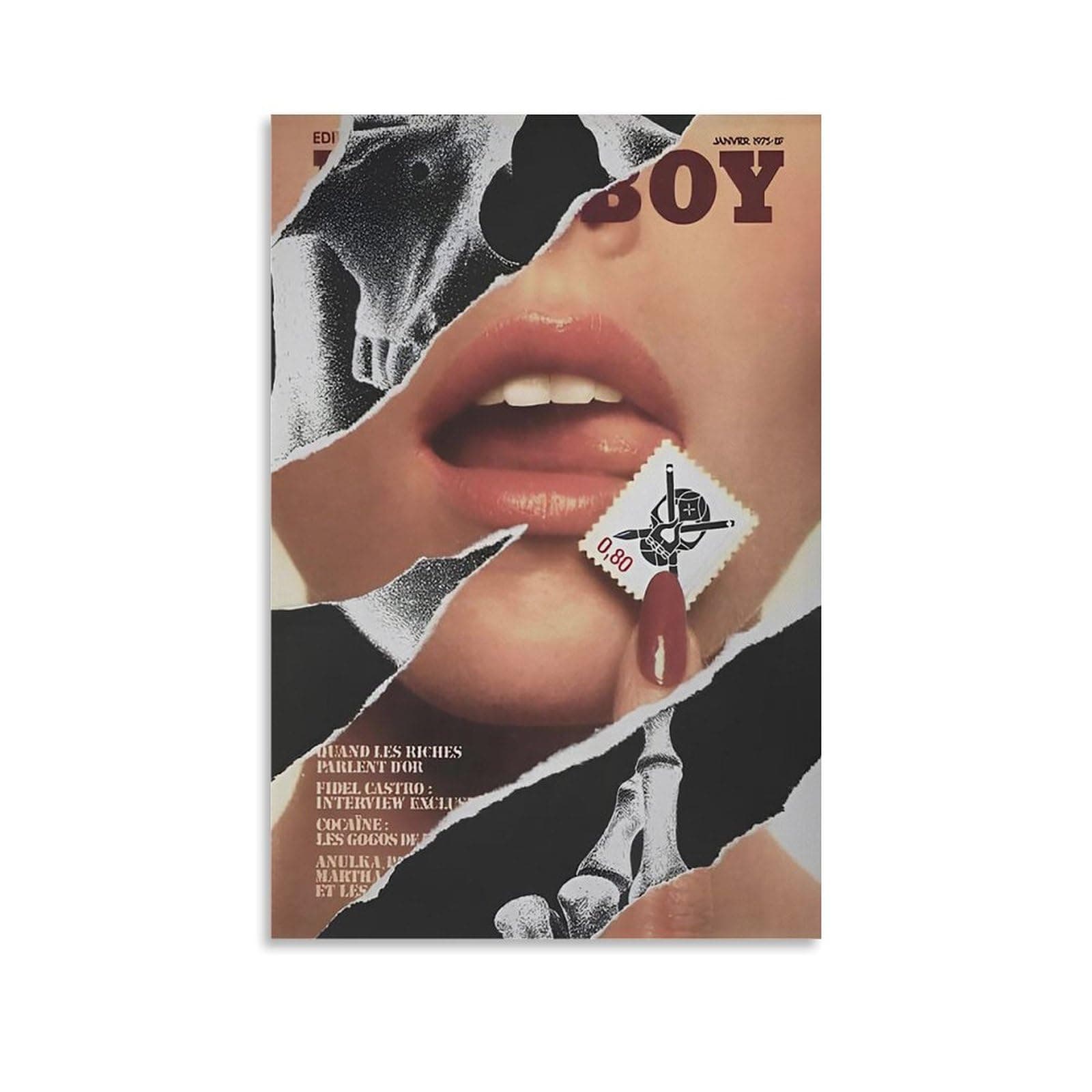 WEIJUNMAOYI Playgirl Print - Magazine Wall Decor Fashion Poster Poster Wall Art Canvas Posters Room Decorative Aesthetic Poster Print Decor Posters 20x30inch(50x75cm) Unframe-style