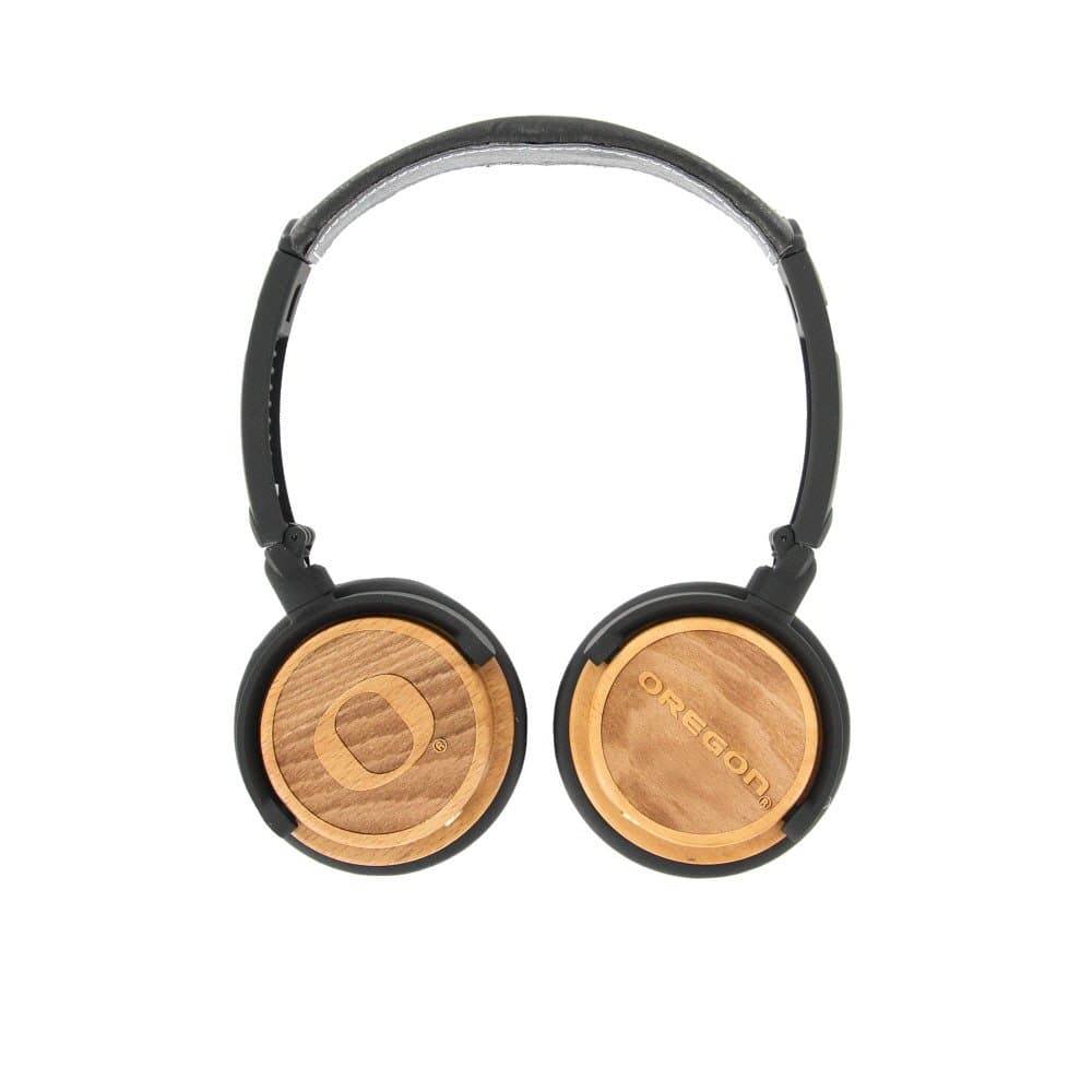 BiGR Audio Oregon Ducks On-the-Ear Stereo Headphones - 3.5mm Plug, Wooden Earcups