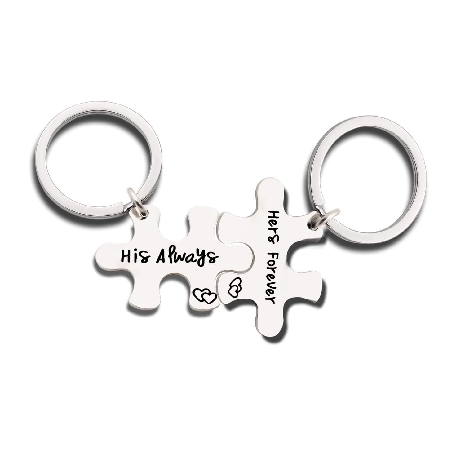Couples Jewelry Accessories Silver Key Chains Rings Keychain Valentines Gifts for Husband Wife Boyfriend Girlfriend (6)