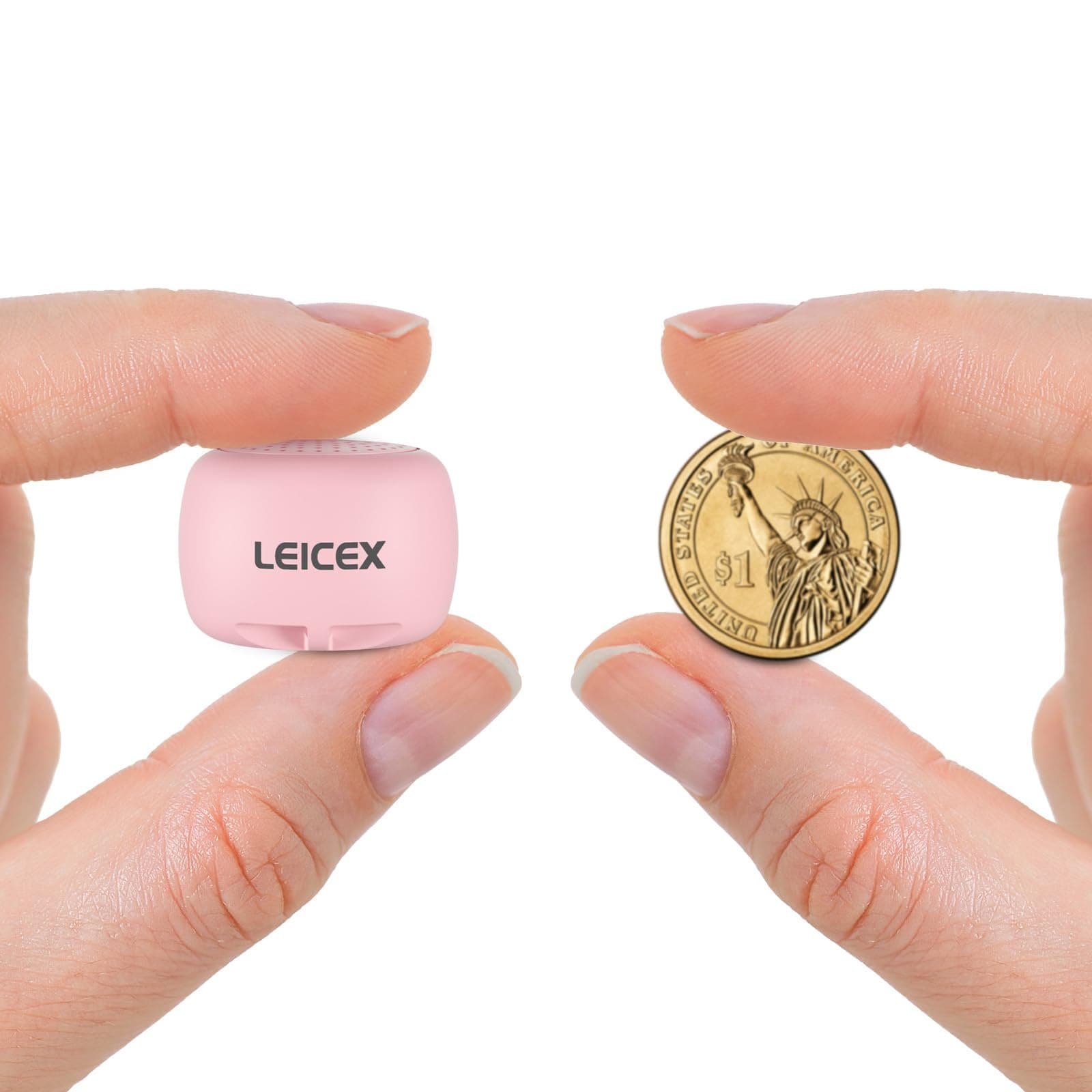 LEICEX Mini Wireless Bluetooth Speaker with Bluetooth 5.0 - Perfect for Travel & Outdoor Sound (Pink)