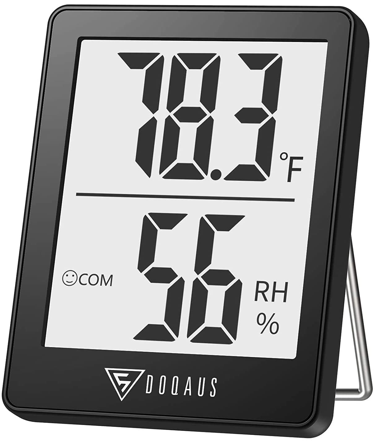 Digital Hygrometer Indoor Thermometer Humidity Meter Room Thermometer with 5s Fast Refresh Accurate Temperature Humidity Monitor for Home, Bedroom, Baby Room, Office, Greenhouse, Cellar (Black)