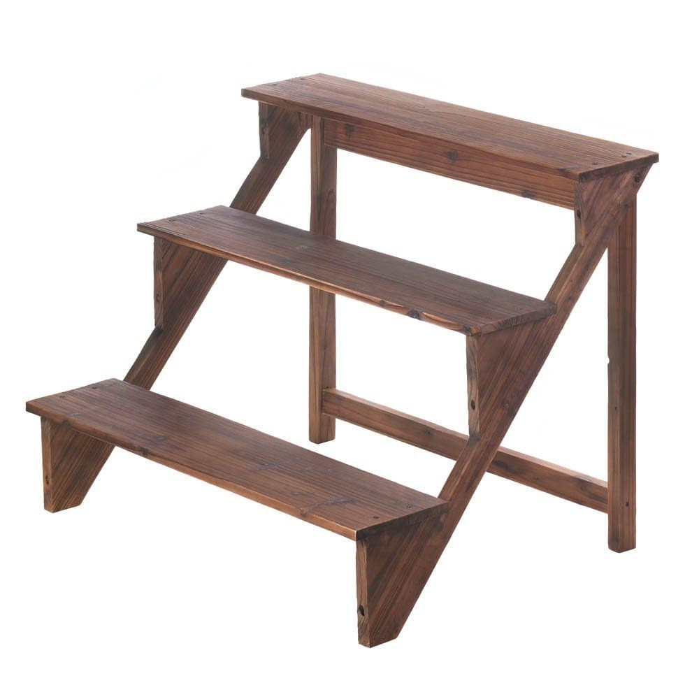 Zingz and Thingz Wooden Steps Plant Stand