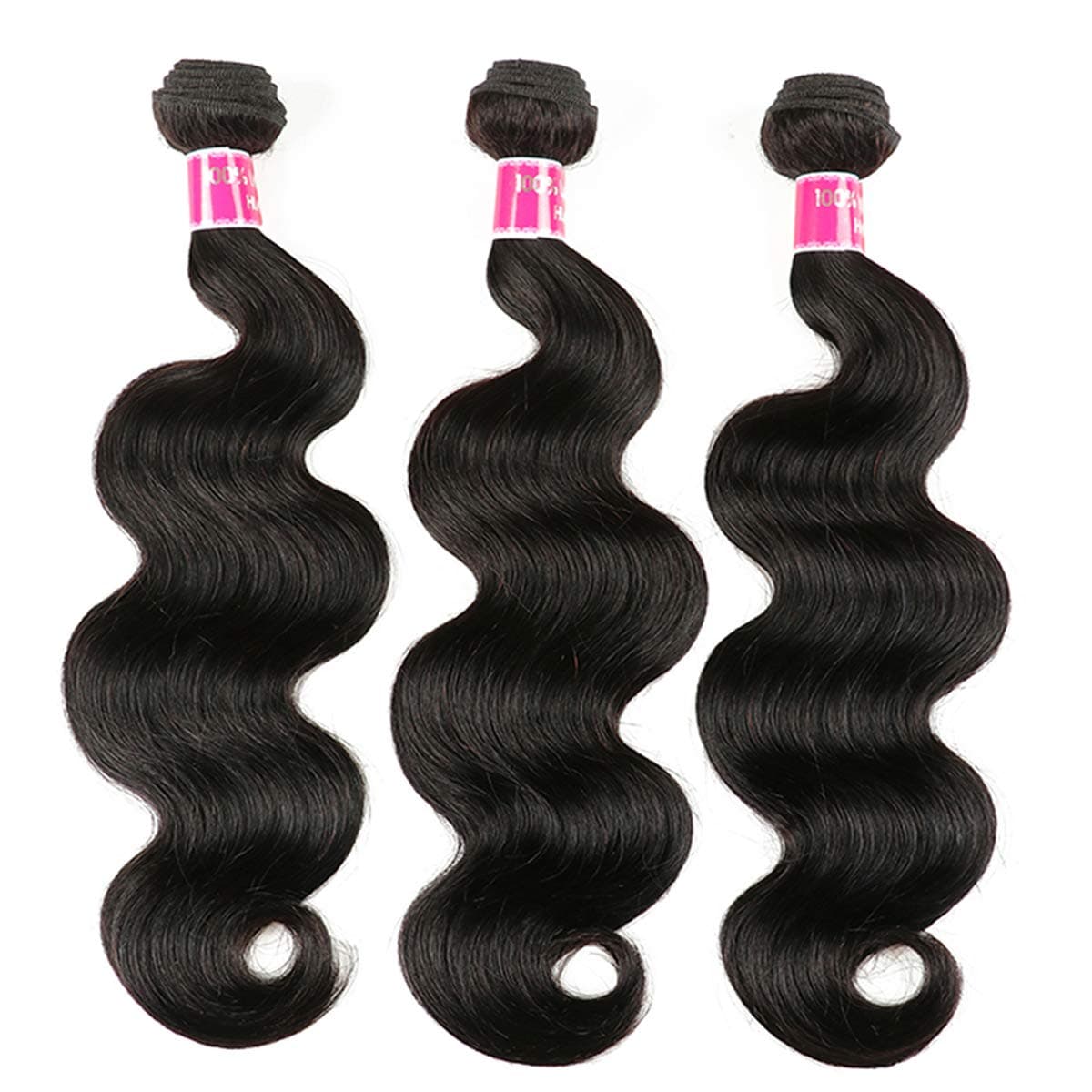 Longjia Hair Brazilian Body Wave Human Hair Bundles (16 18 20) 8A Brazilian Virgin Human Hair Bundles Body Wave 3 Bundles Natural Color Hair Extensions