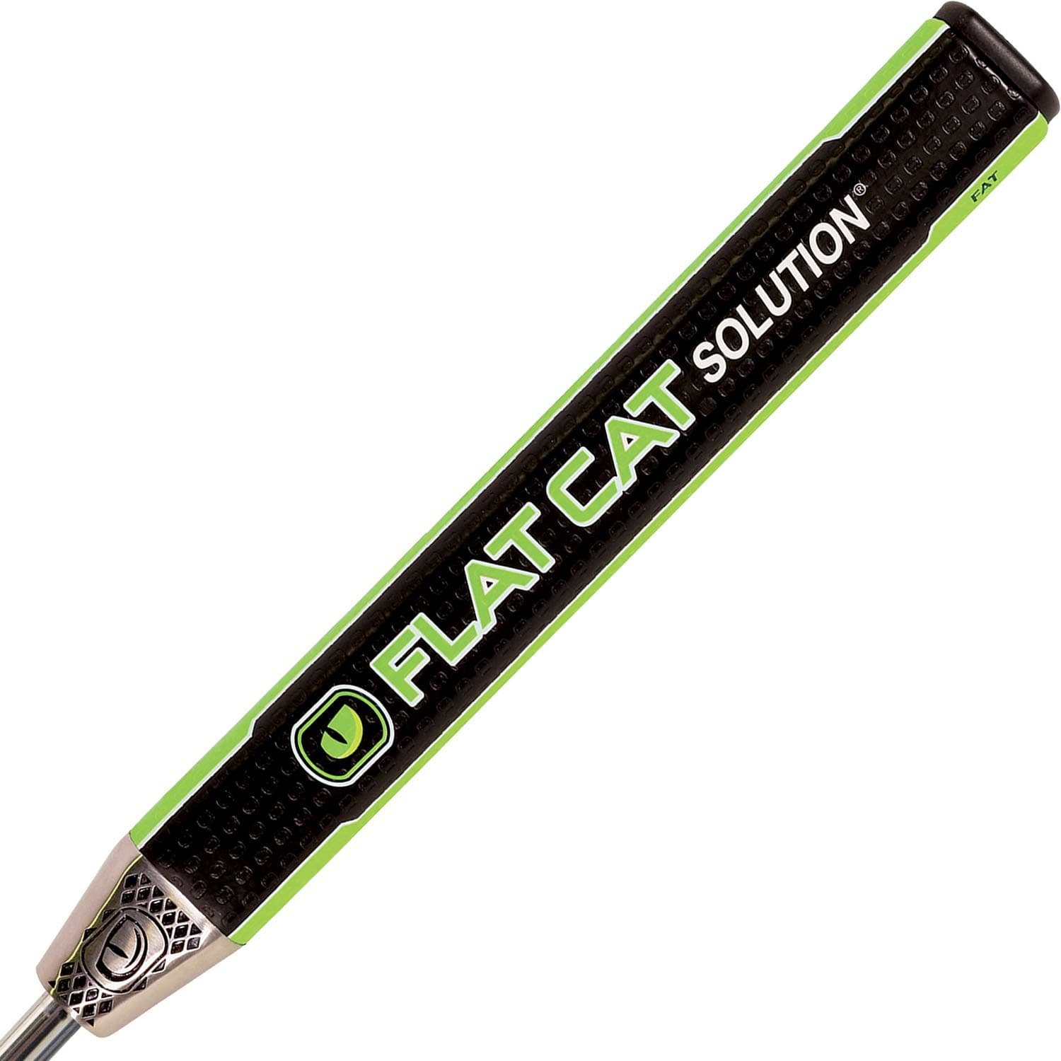 FLAT CAT Solution Putter Grip Svelte, Weighted Grip Reduces The Yips, Oversized Non-Tapered Golf Grip, Flat Sides Put The Putter Face in The Palm of Your Hand