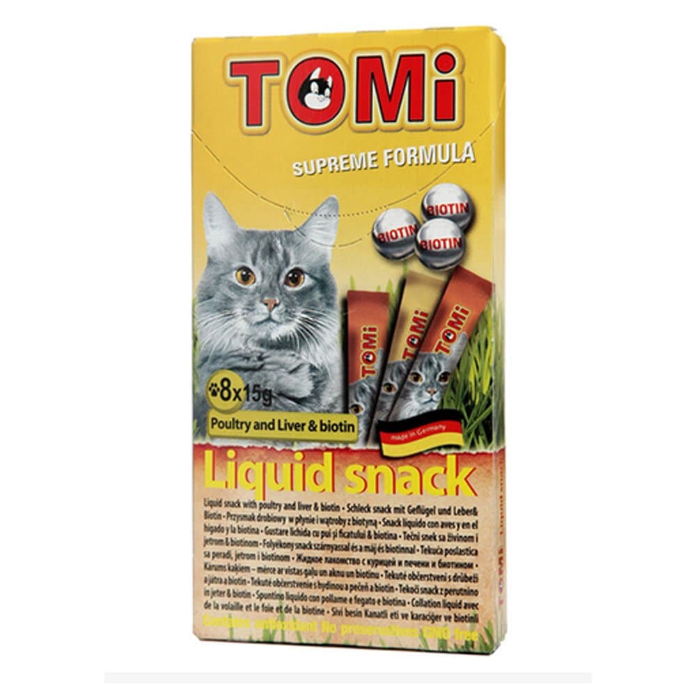 Tomi Liquid Cat Snack cat food chicken liver - biotin