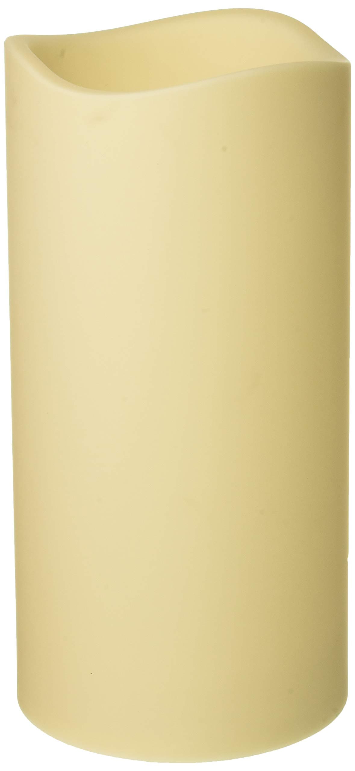 Everlasting Glow6x12"H LED Out. Pillar, Bisque Christmas, 6InL x 6InW x 12InH, White