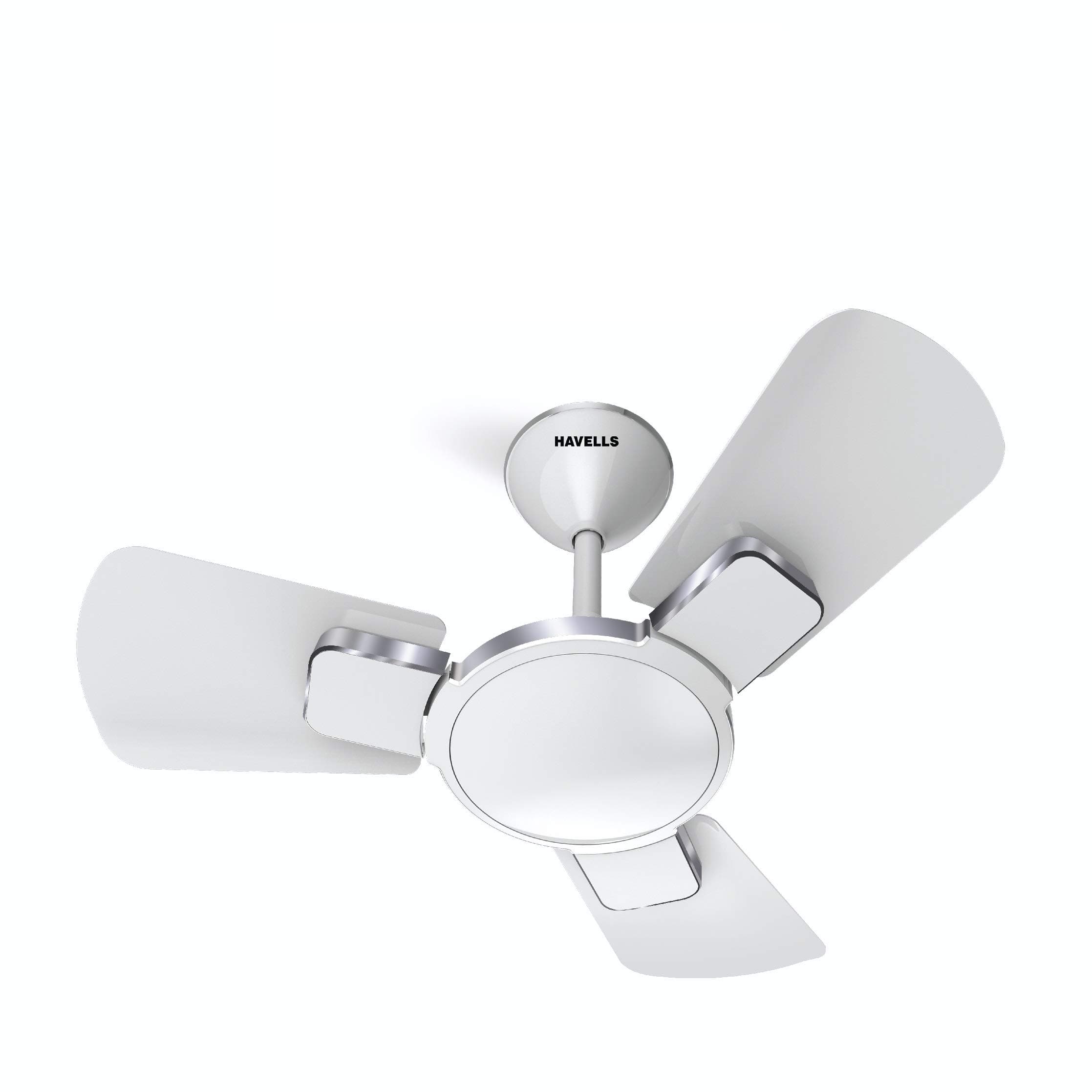 Enticer 600mm Decorative, Dust Resistant, High Power in Low Voltage (HPLV), High Speed Ceiling Fan (Pearl White Chrome)