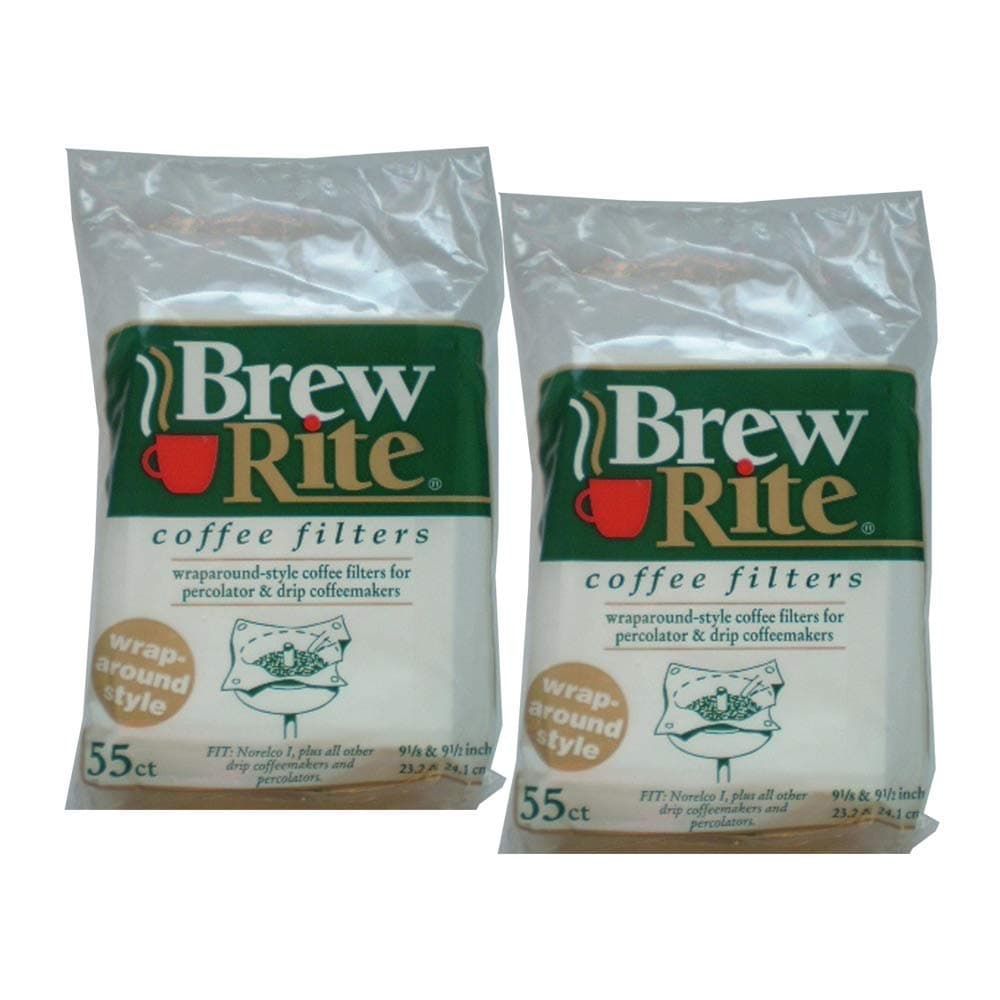 Brew Rite Wrap Around Percolator Coffee Filter 55 Ct (Pack of 2)