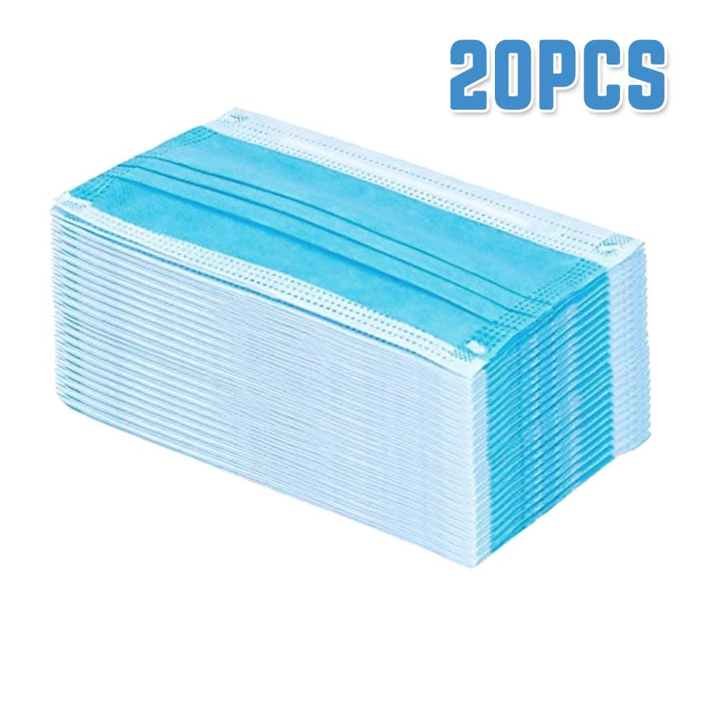 50PCS Disposable Face M-a-s-k Non-Woven 3 Ply Earloop Respirator M-a-s-k Anti Dust Pollution Protection for Men Women Kids Teens