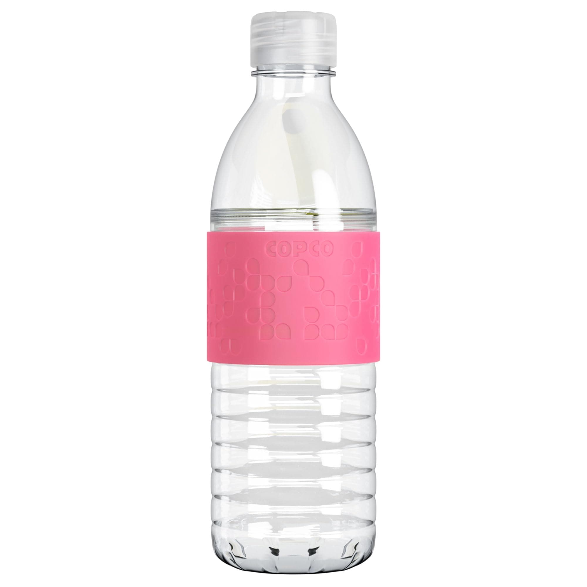 Copco Hydra 16.9 oz Water Bottle with Leak-Proof Lid - Tritan Reusable with Textured Grip Sleeve - BPA-Free, Shatter-Resistant, Dishwasher Safe for Travel, Gym, Work, Outdoors (Pink)