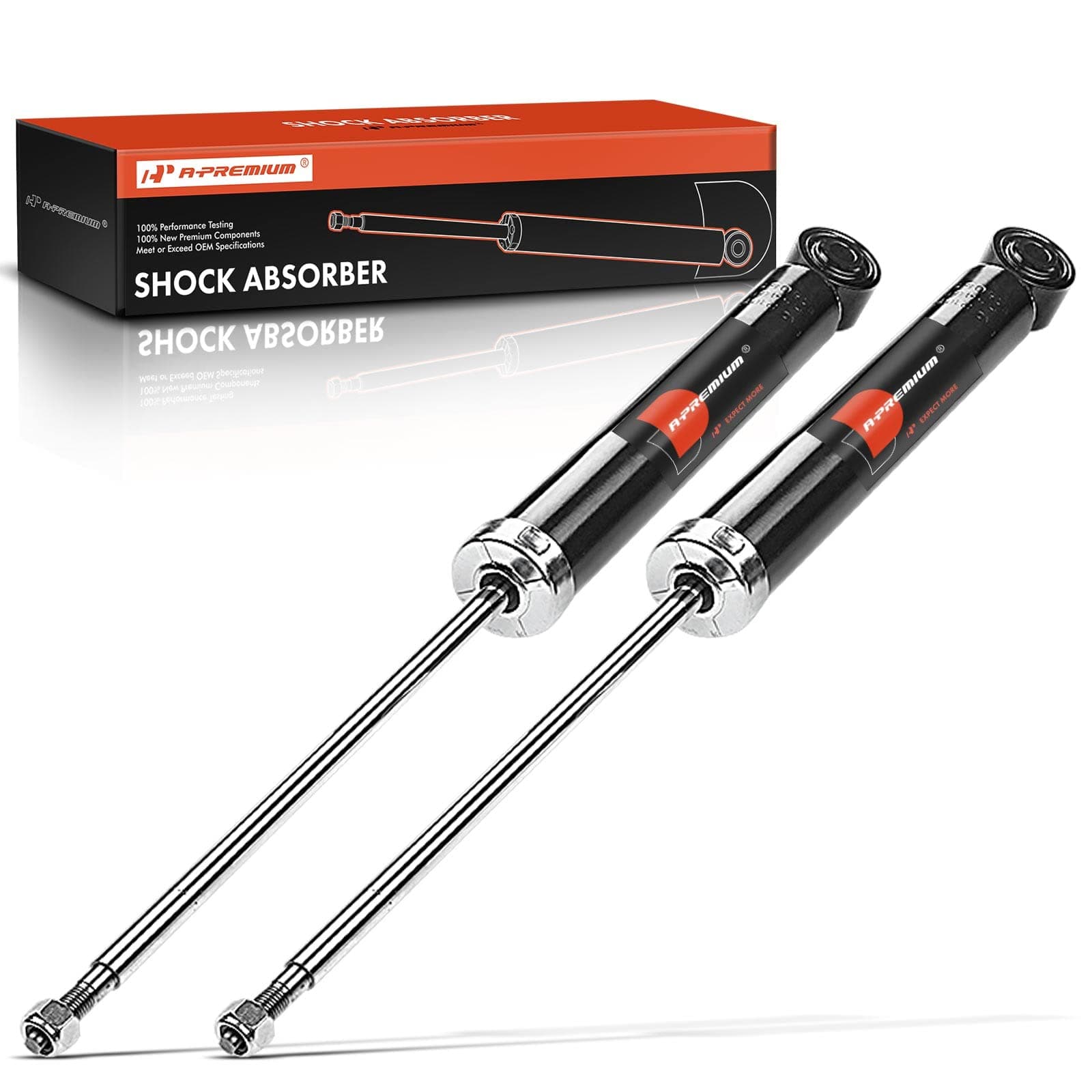 A-Premium 2x Rear Shock Absorber Compatible with Audi & Volkswagen Vhicles - A3 2006-2013, CC 2009-2017, Golf 2010-2014, GTI 2006-2014, Jetta 2005-2018, Passat 2006-2021