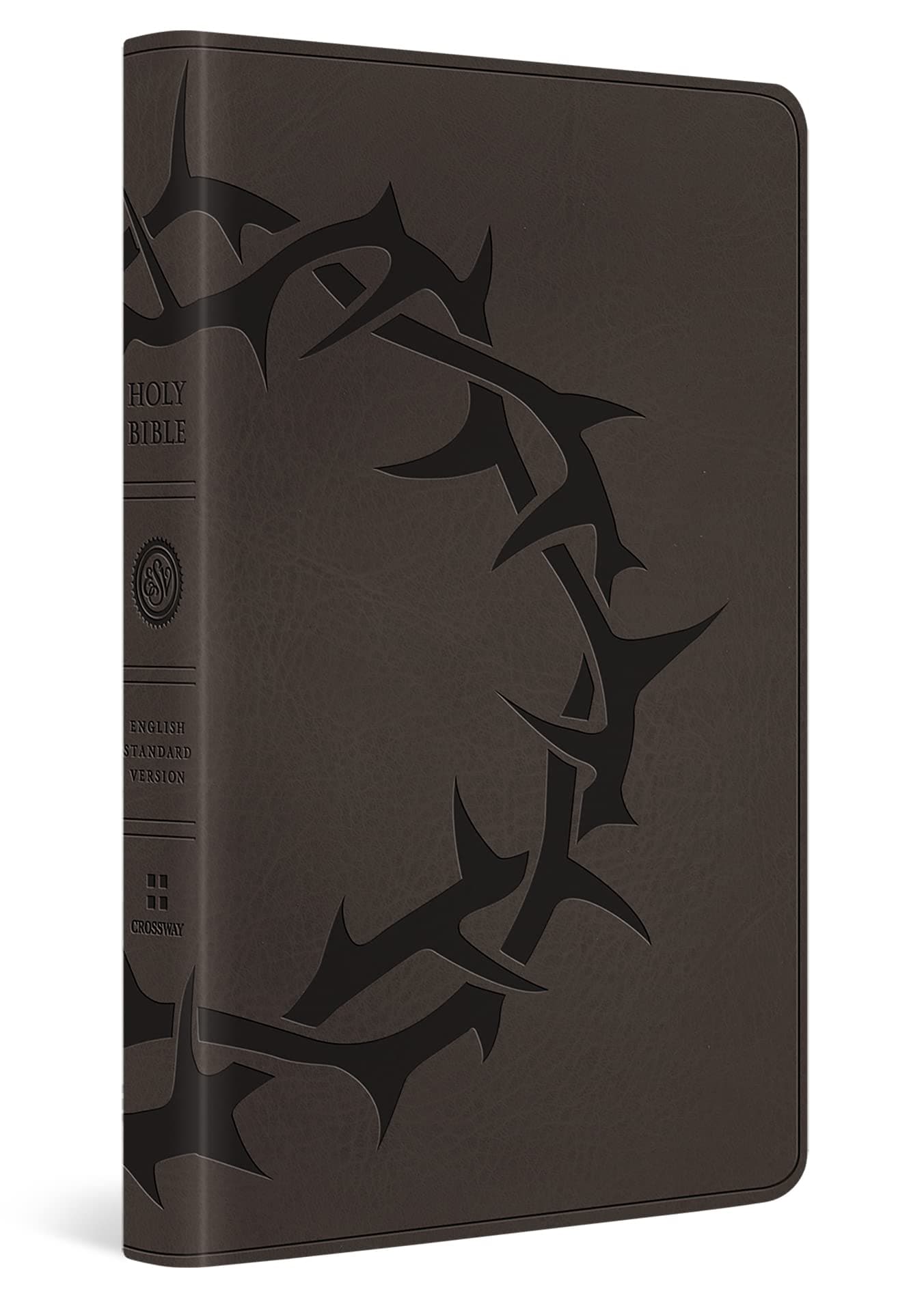 Holy Bible: English Standard Version, Trutone, Charcoal, Crown Design