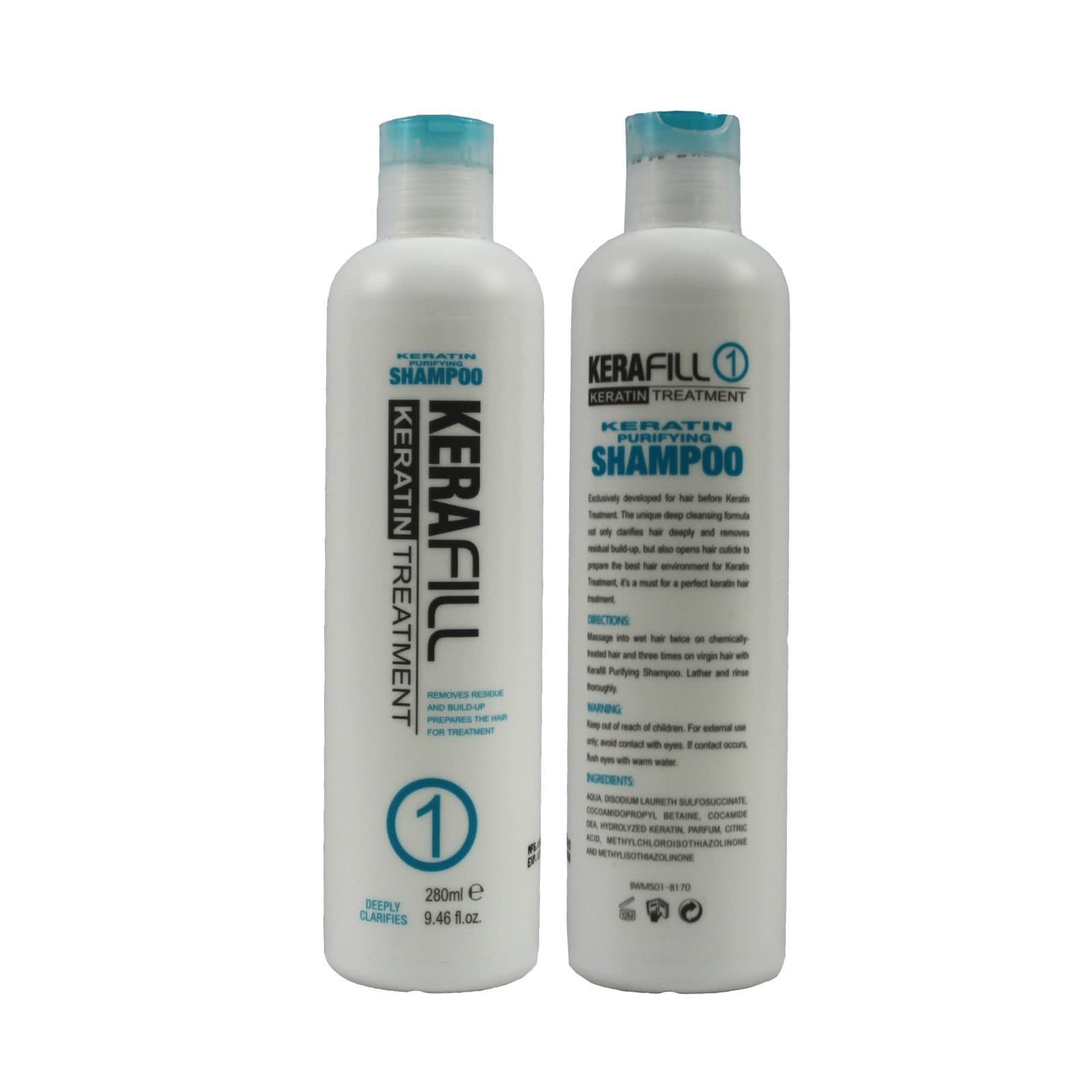 Keratin Hair Treatment Purifying Shampoo Conditioner & Keratin Hair Reconstructor Kerafill 280ml (Purifying Shampoo 280ml)