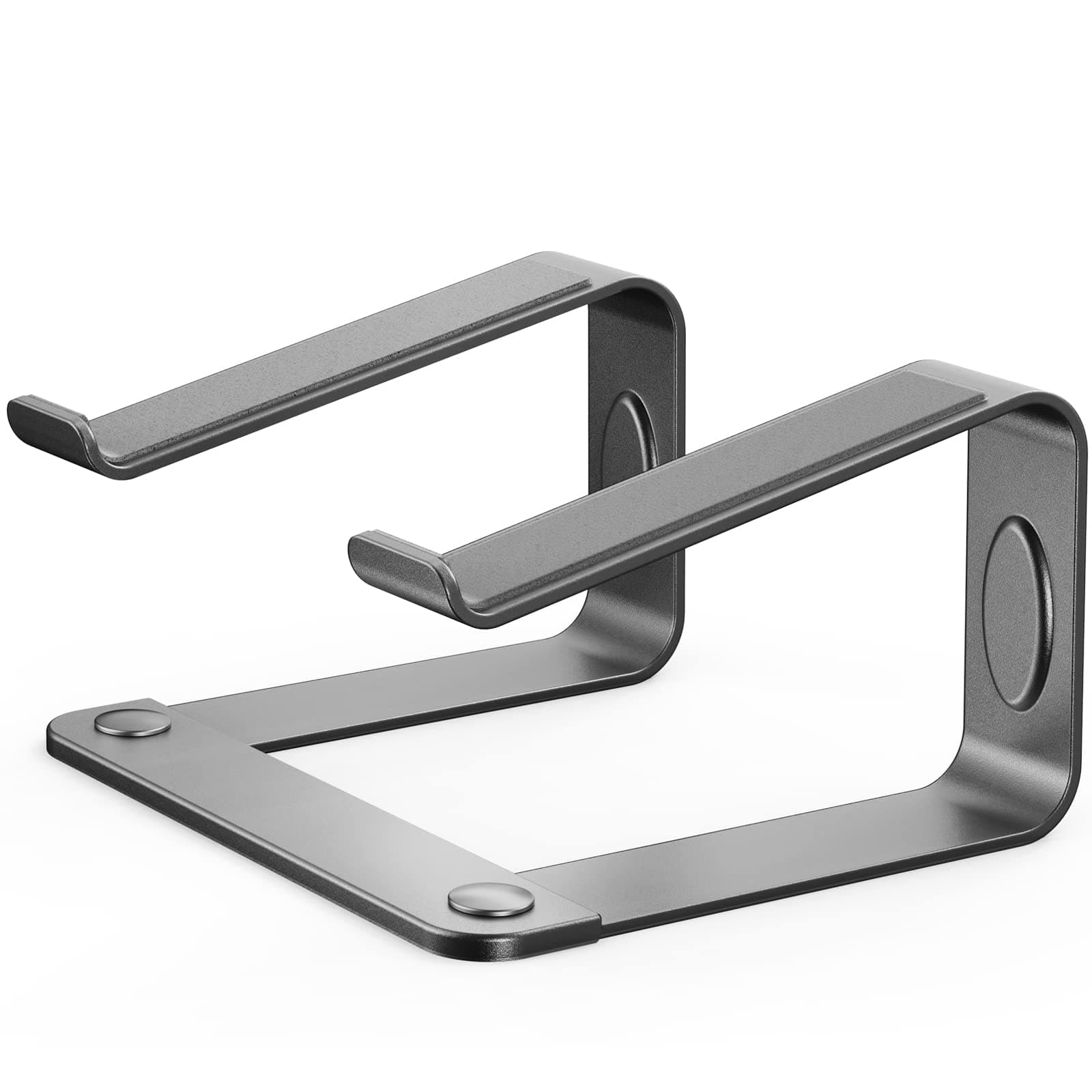 LORYERGO Laptop Stand, Ergonomic Laptop Riser Laptop Stand for Desk, Notebook Stand Compatible with Most 10-15.6” Laptops, Space Grey