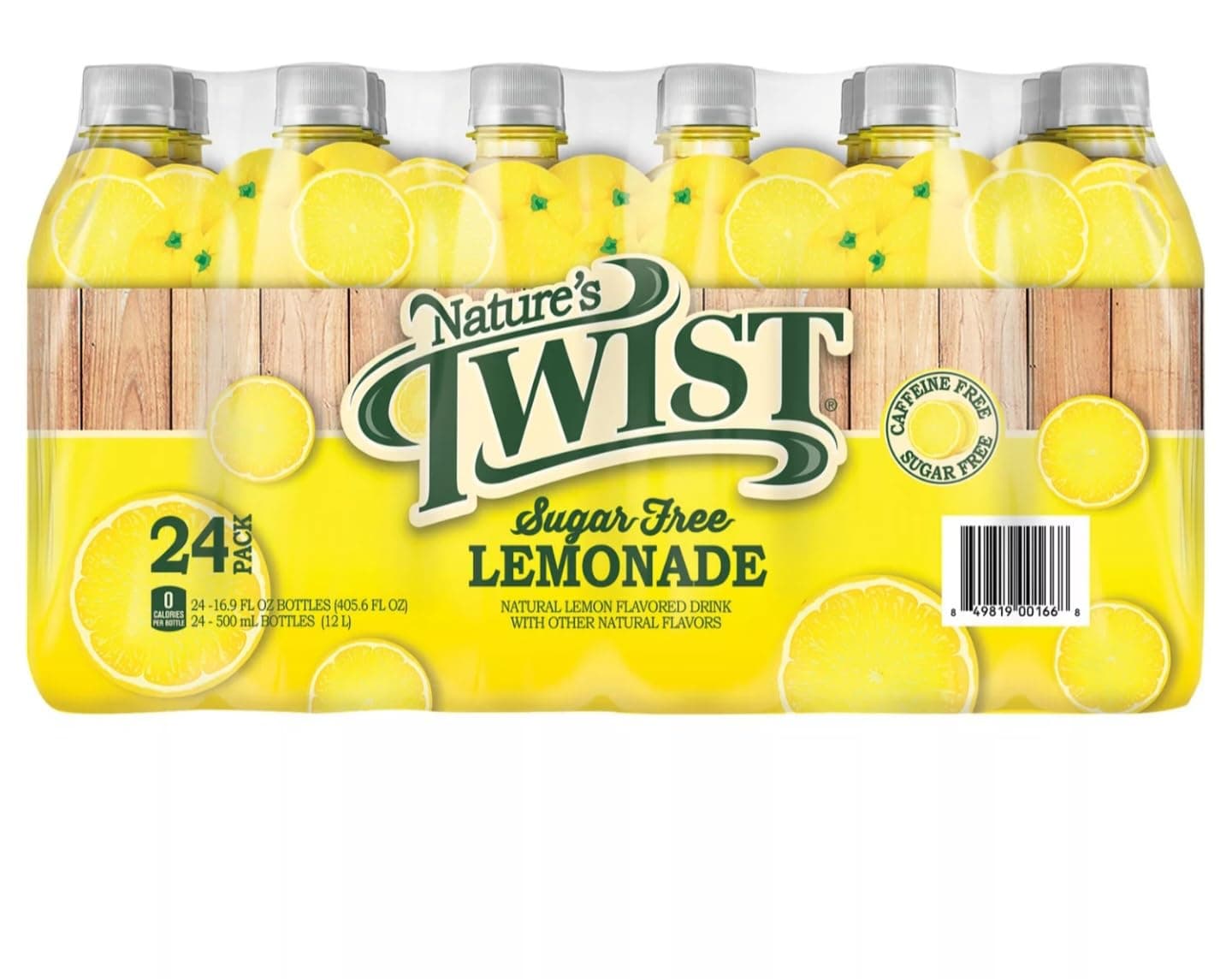 Nature's Twist Sugar Free Lemonade 24 pack, 405.6 Fl Oz (Pack of 24)
