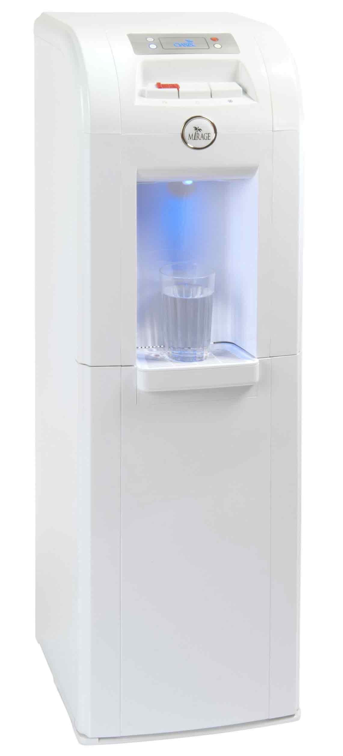Oasis MIR301D-2 WHI Mirage Bottom Bottle Load Water Cooler with Option to Convert to Bottleless Cooler, White