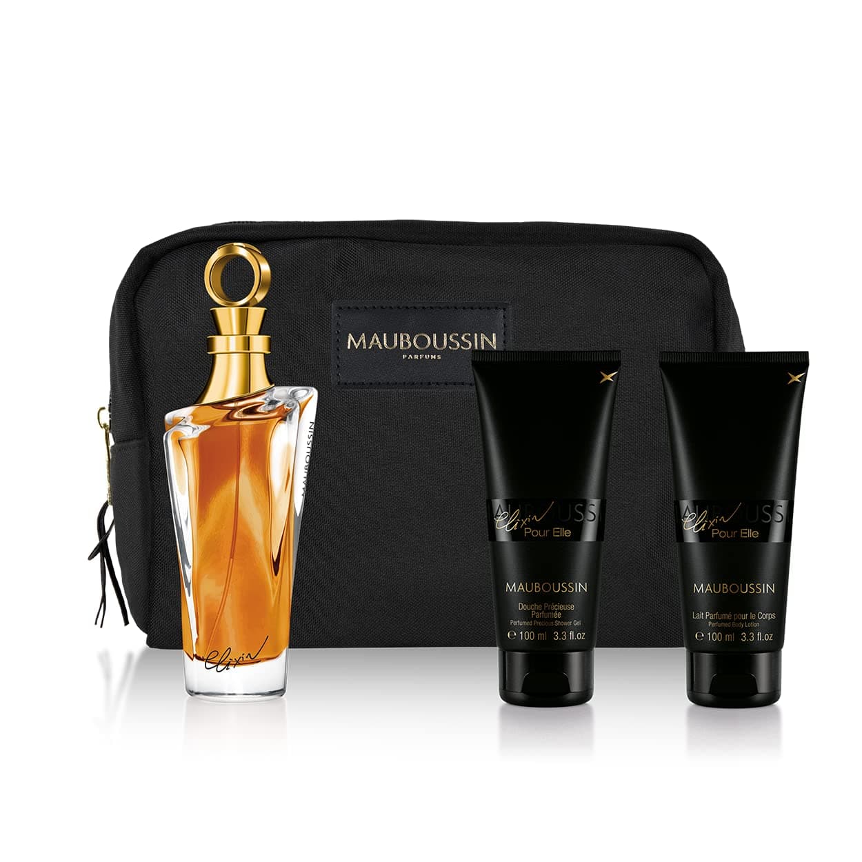 Prestige Set Elixir Pour Elle : Eau de Parfum, Shower Gel, Body Lotion & Toiletry Bag