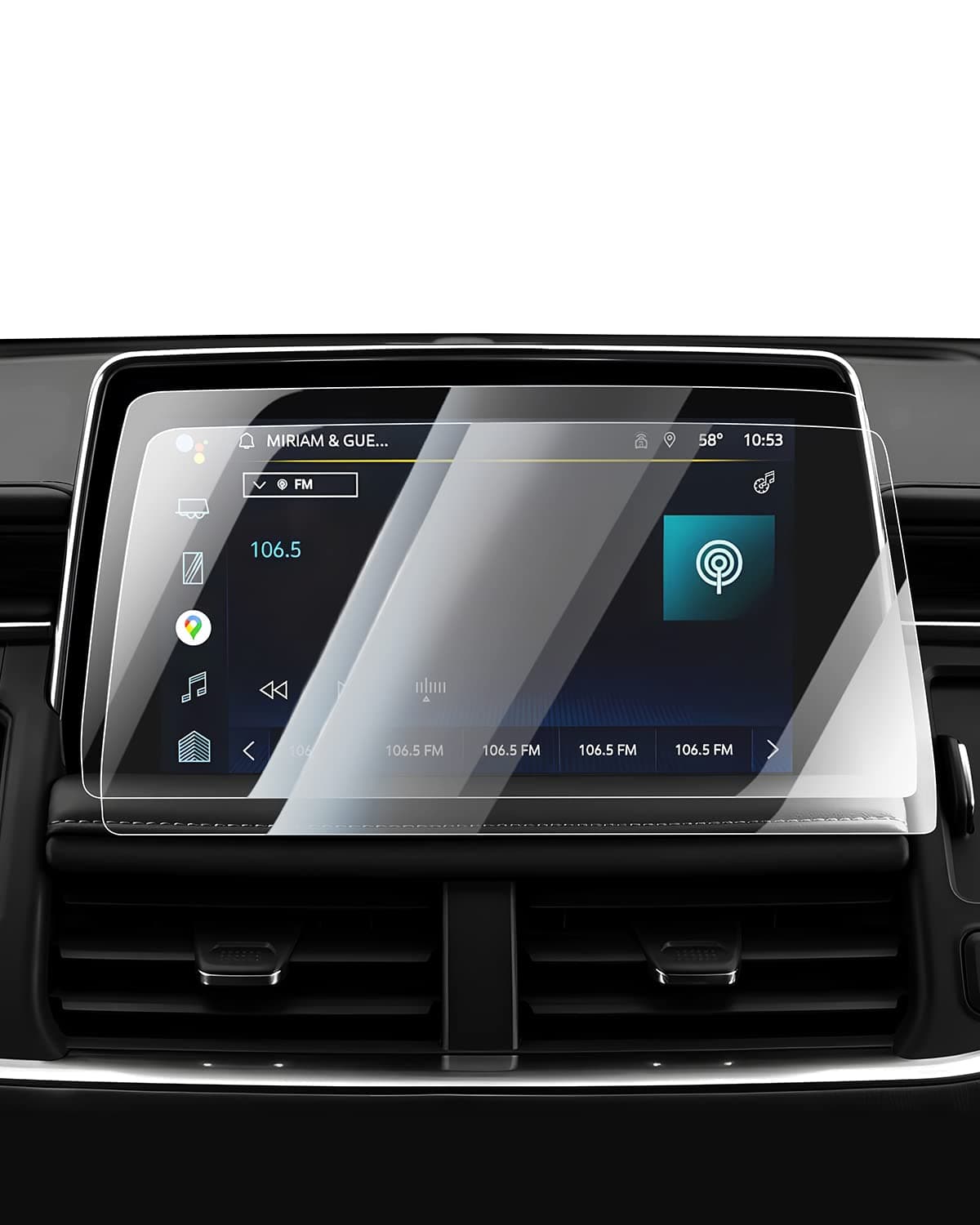 Karltys Chevy Suburban/Tahoe/GMC Yukon 2021-2024 Screen Protector, 10.2 Inch Touch Screen Tempered Glass Screen Protector, Navigation Protection, Anti-Fingerprint (Not for Denali) 2 Pack