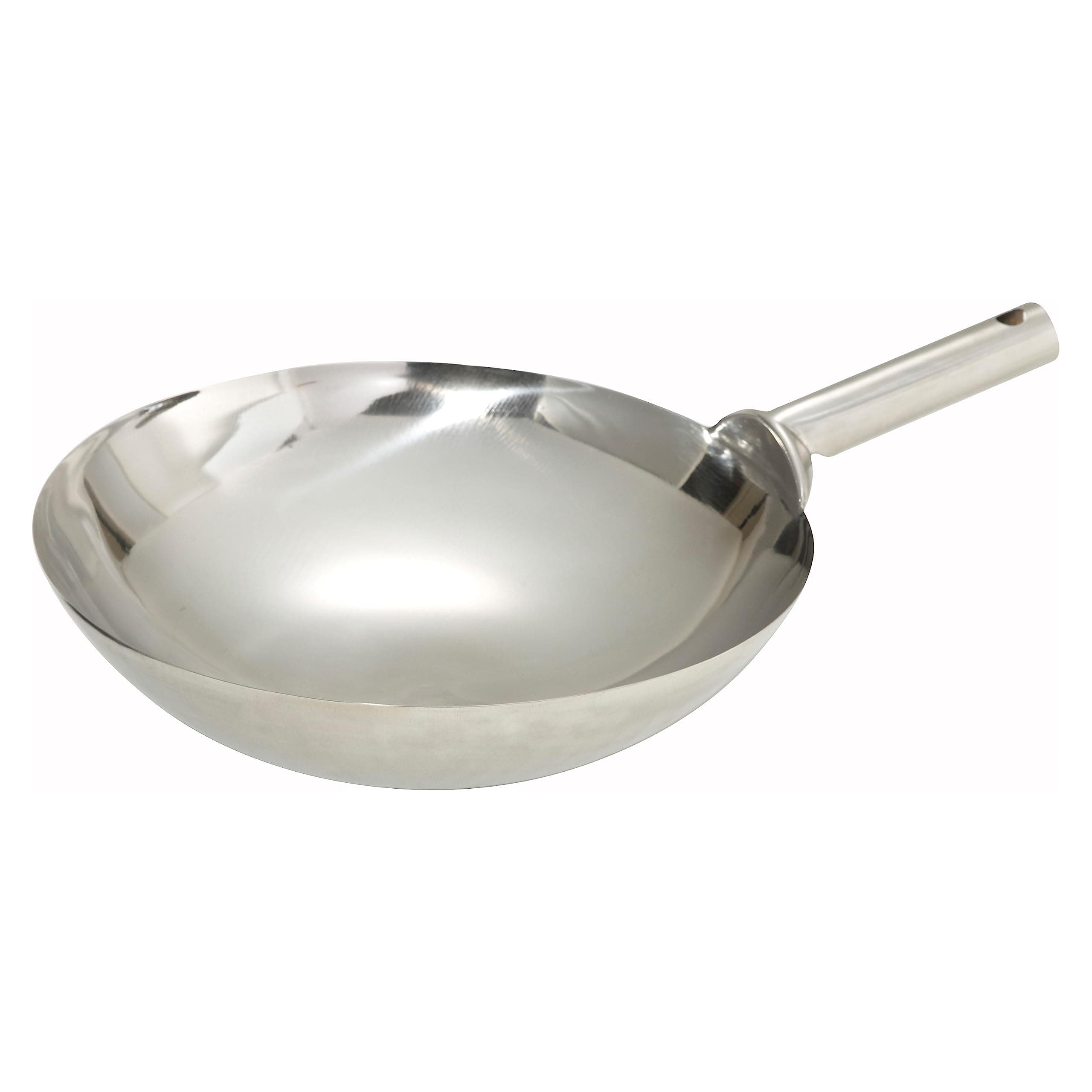Winco 16" S/S Wok, Welded Joint