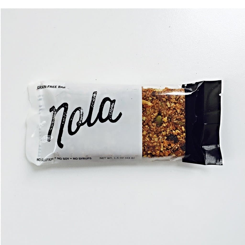 The Grain-Free Nola Bar: All-natural, Gluten-free, Paleo-friendly (Box of 12)