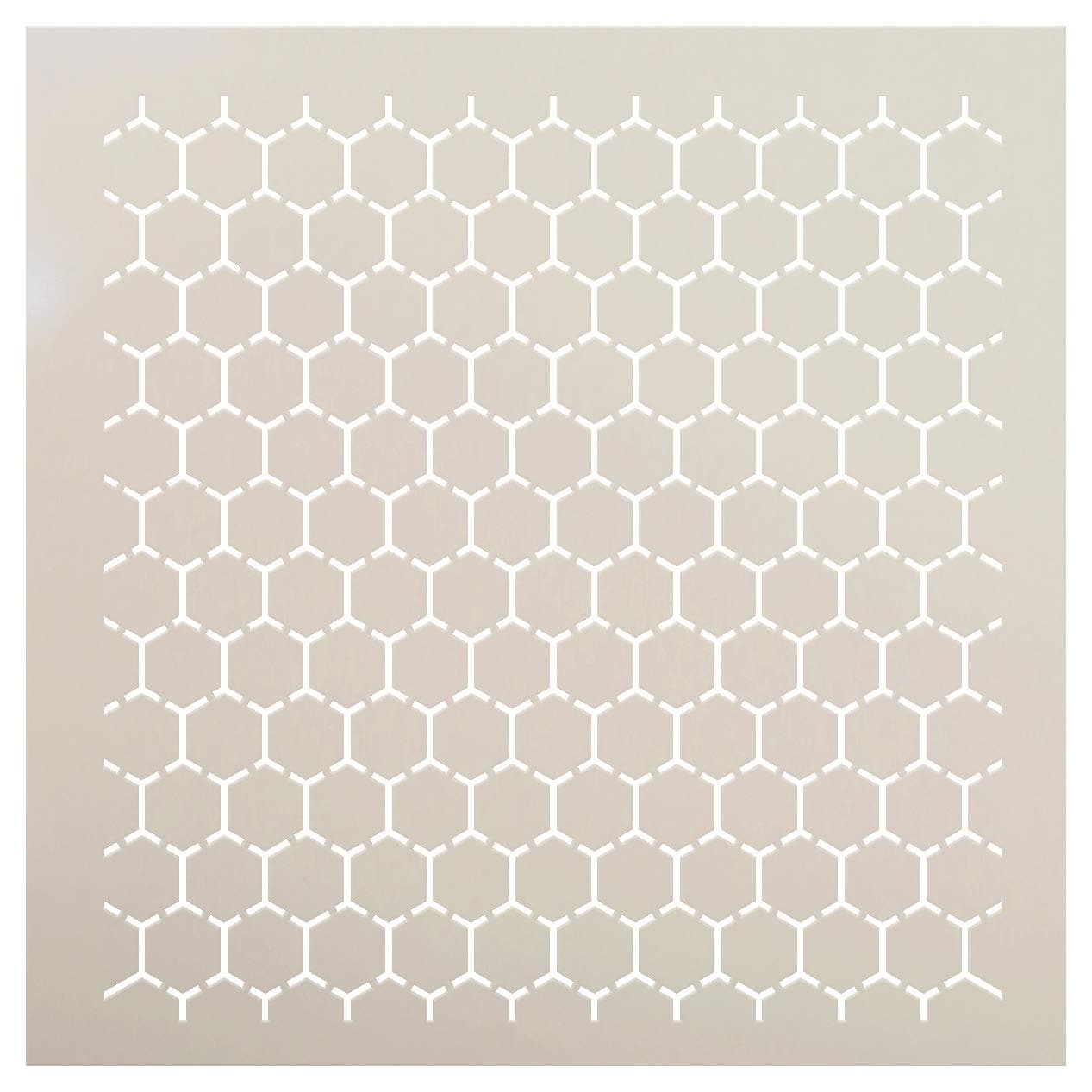 Reverse Honeycomb Stencil by StudioR12 | Country Repeating Pattern Art - Reusable Mylar Template | Painting, Chalk, Mixed Media | Use for Crafting, DIY Home Decor - STCL1027 (9" x 9")