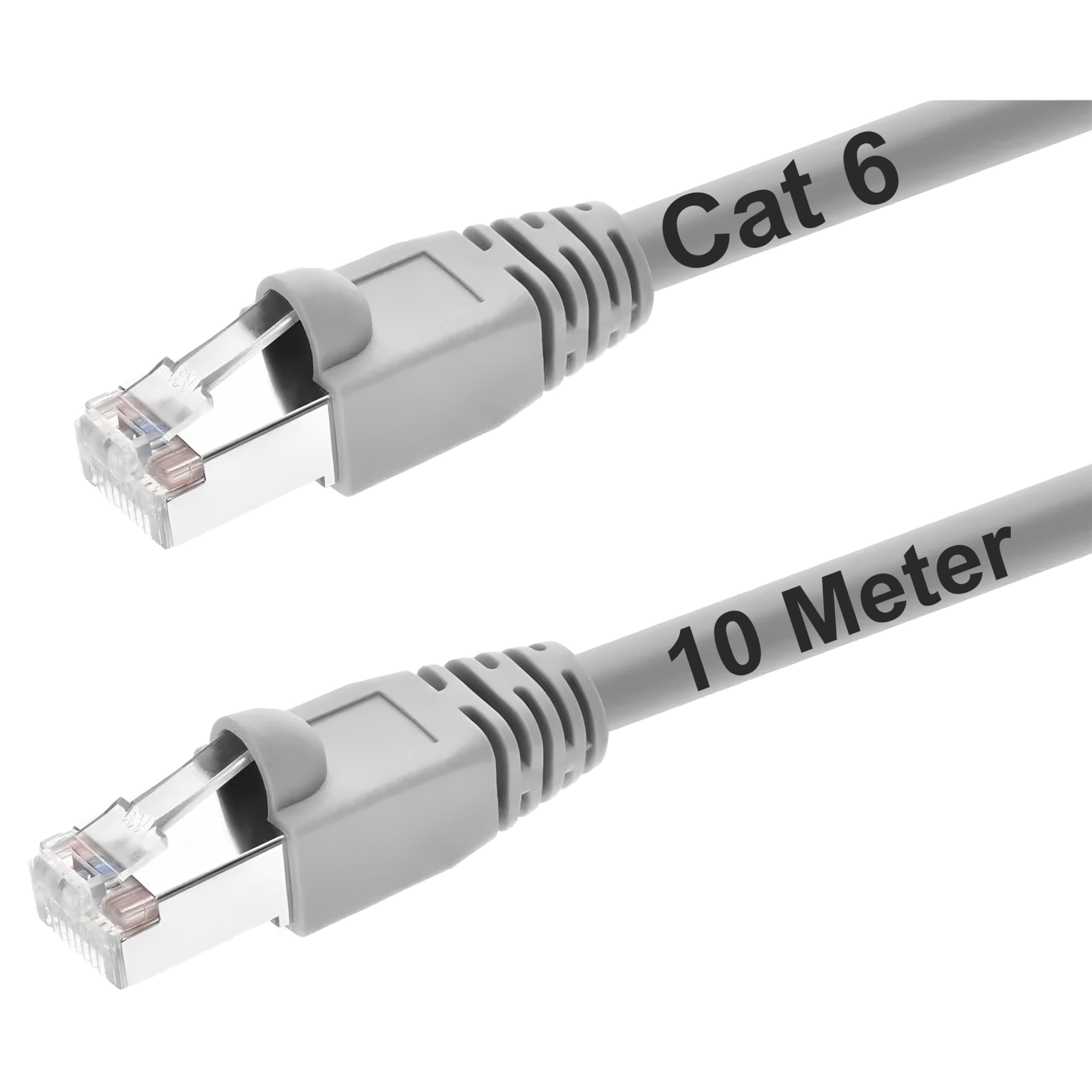 Jainendra Tech Ethernet Cable 10 Meter, High-Speed Cat 6 Cable with RJ45 Connector - Durable Computer Accessories for Networking and Internet Setup (certified cat6 cable length)