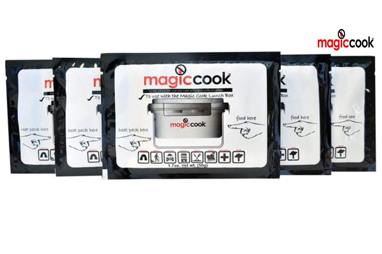 Magic Cook 50g Refill Heat Packs for Lunch Box x ( Pack of 5)