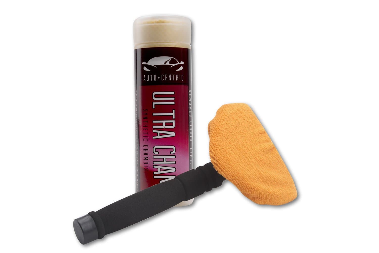 Car Detailing Kit Windshield Cleaner with Extendable Handle Brush, Includes 2 Washable and Reusable Microfiber Pads Includes 1 Car Drying Chamois Towel Super Absorber Ultimate Drying Synthetic Shammy